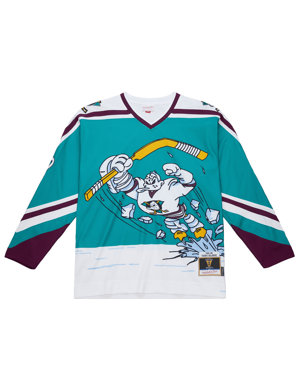 Teemu Selanne Anaheim Ducks Mitchell & Ness NHL 96 Alt Power Play Jersey - Teal