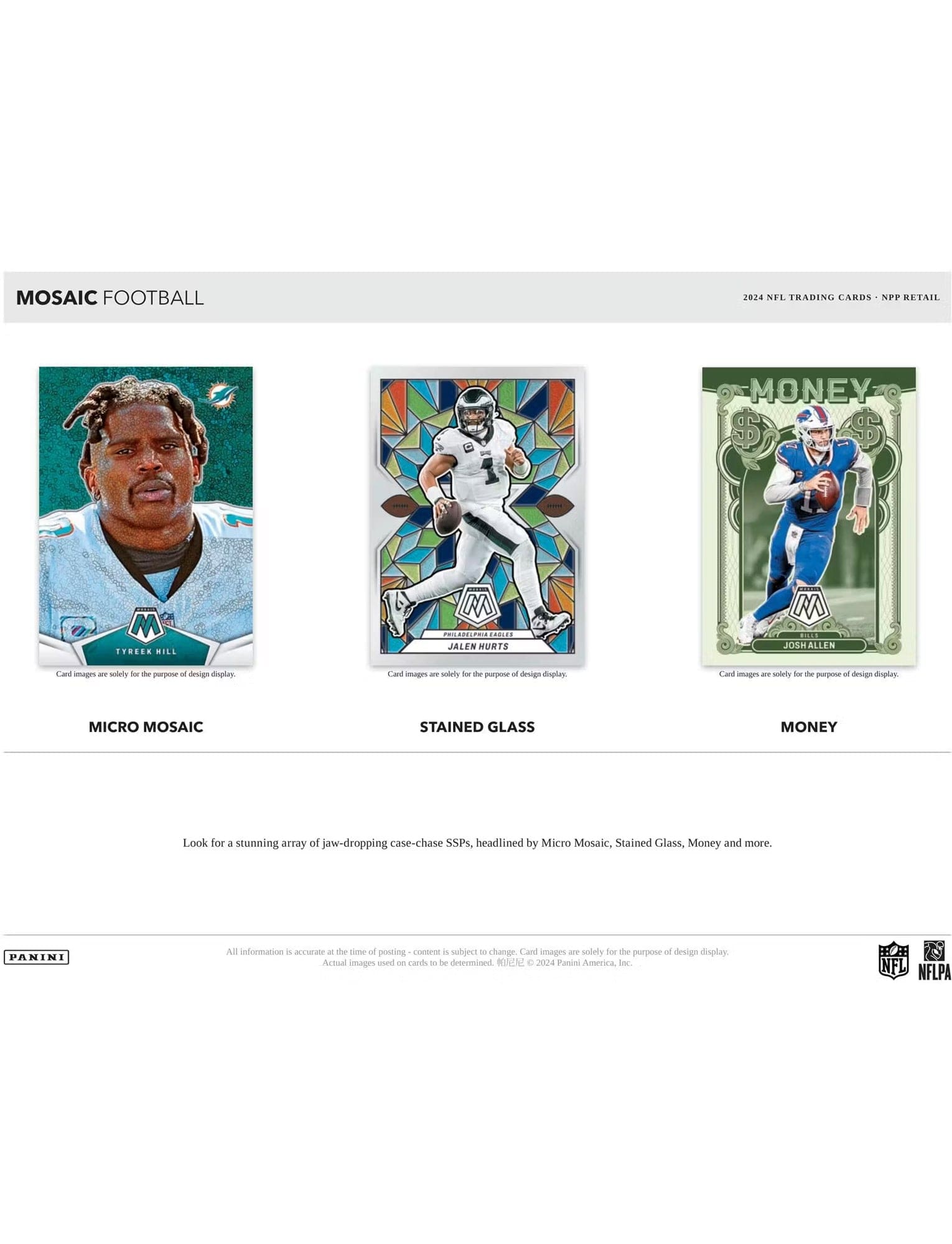 2024 Panini NFL Mosaic Football Trading Card Value Fat Pack