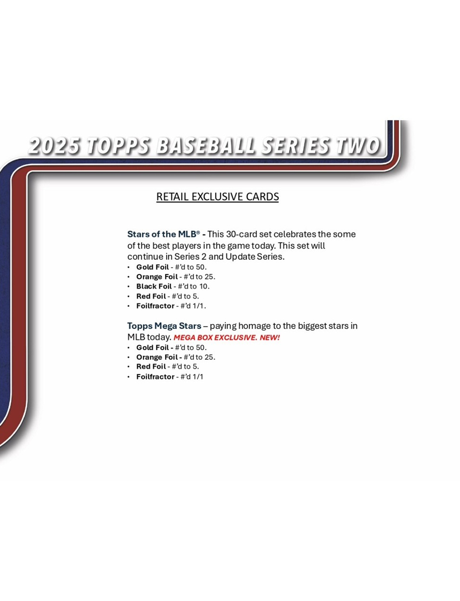2025 Topps MLB Series 2 Baseball Trading Card Mega Pack