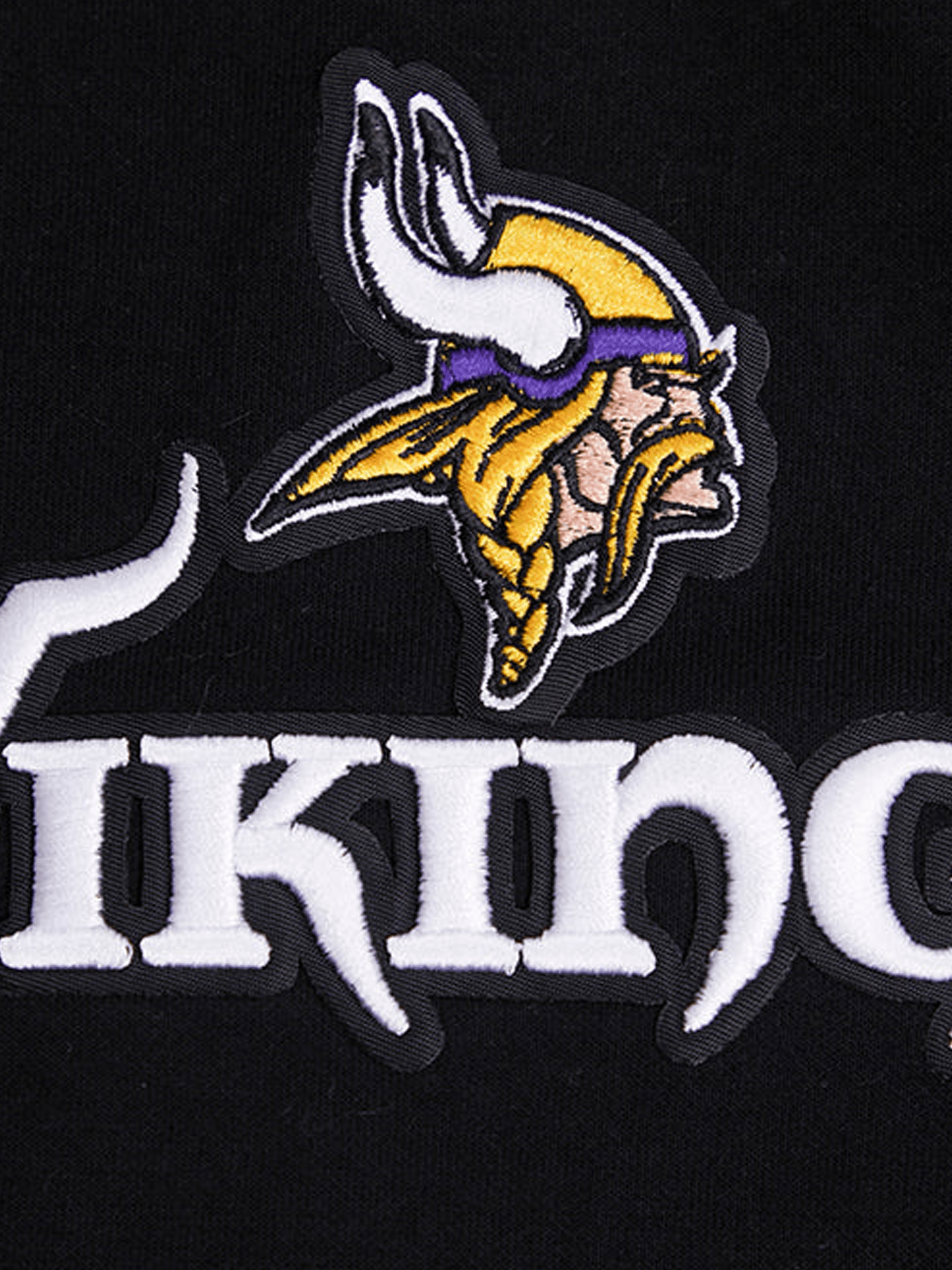 Minnesota Vikings Pro Standard NFL Team Chenille Hoodie Jumper - Black