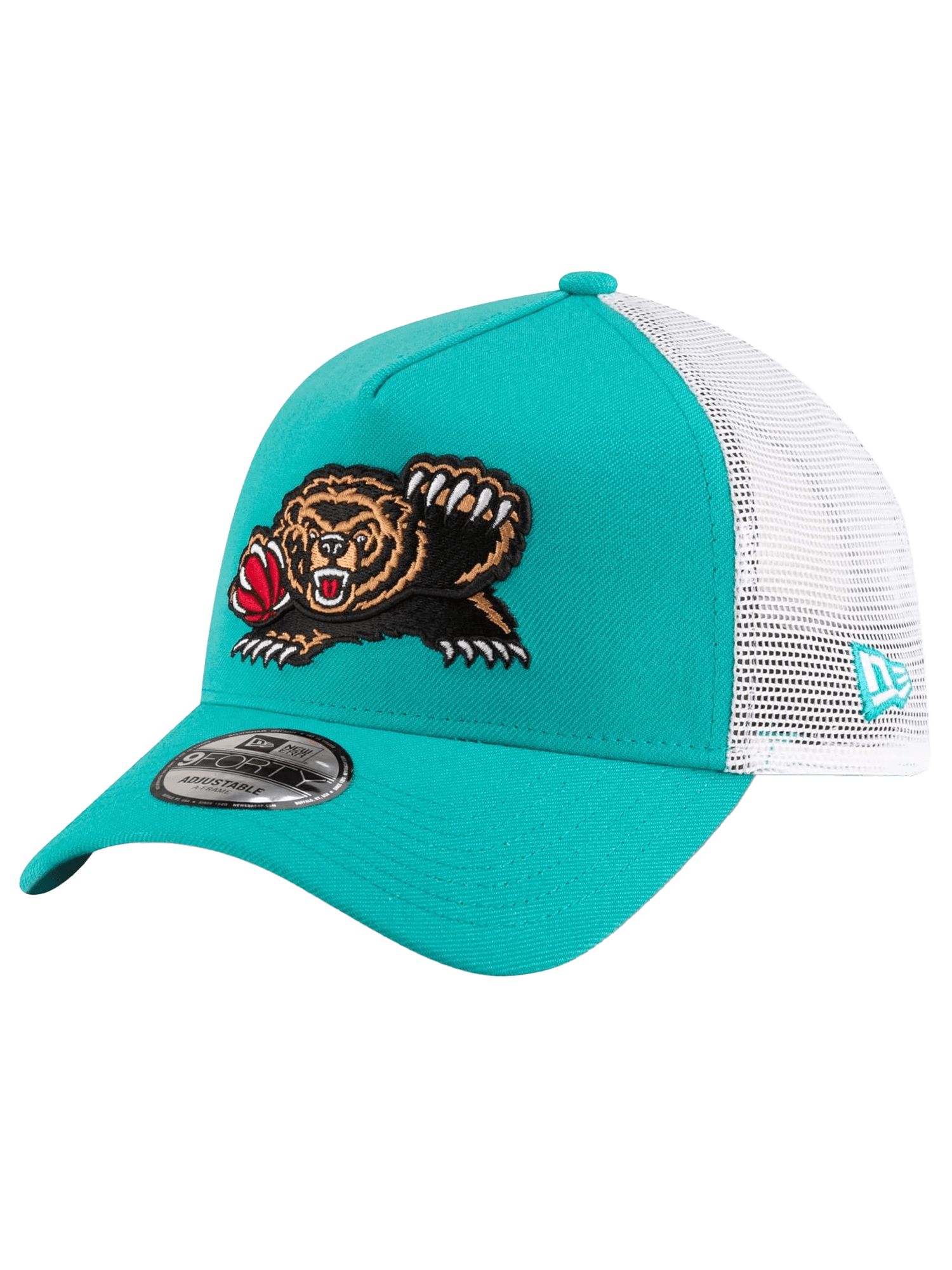 Memphis Grizzlies New Era NBA Classic 9FORTY A-Frame Trucker Snapback Hat - Turquoise