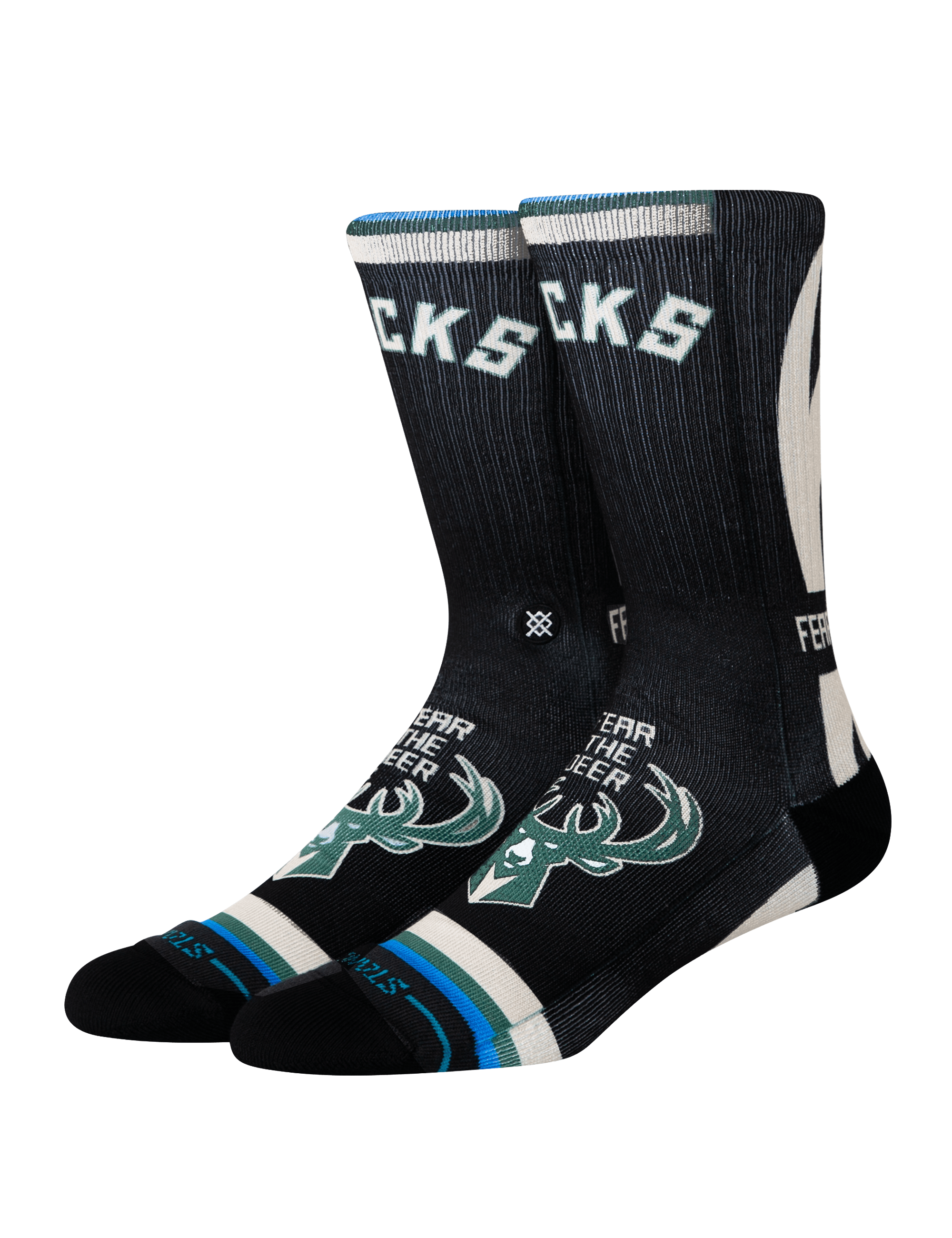 Milwaukee Bucks Stance NBA Statement Crew Socks