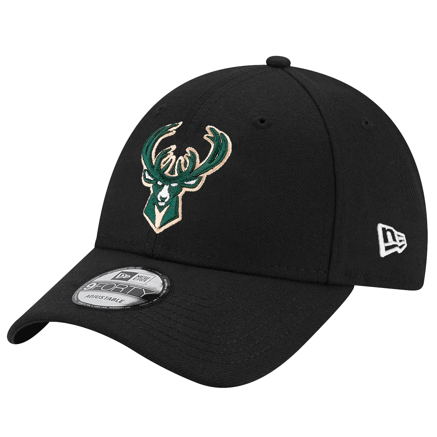 Milwaukee Bucks New Era NBA Team 9FORTY Snapback Hat - Black