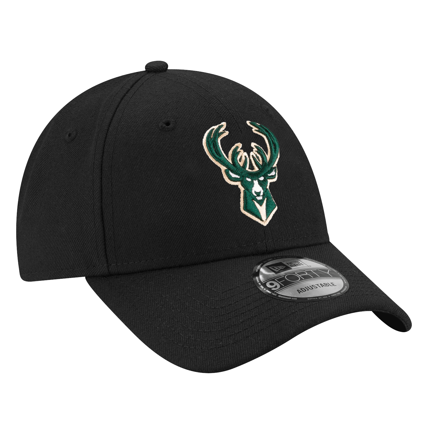 Milwaukee Bucks New Era NBA Team 9FORTY Snapback Hat - Black