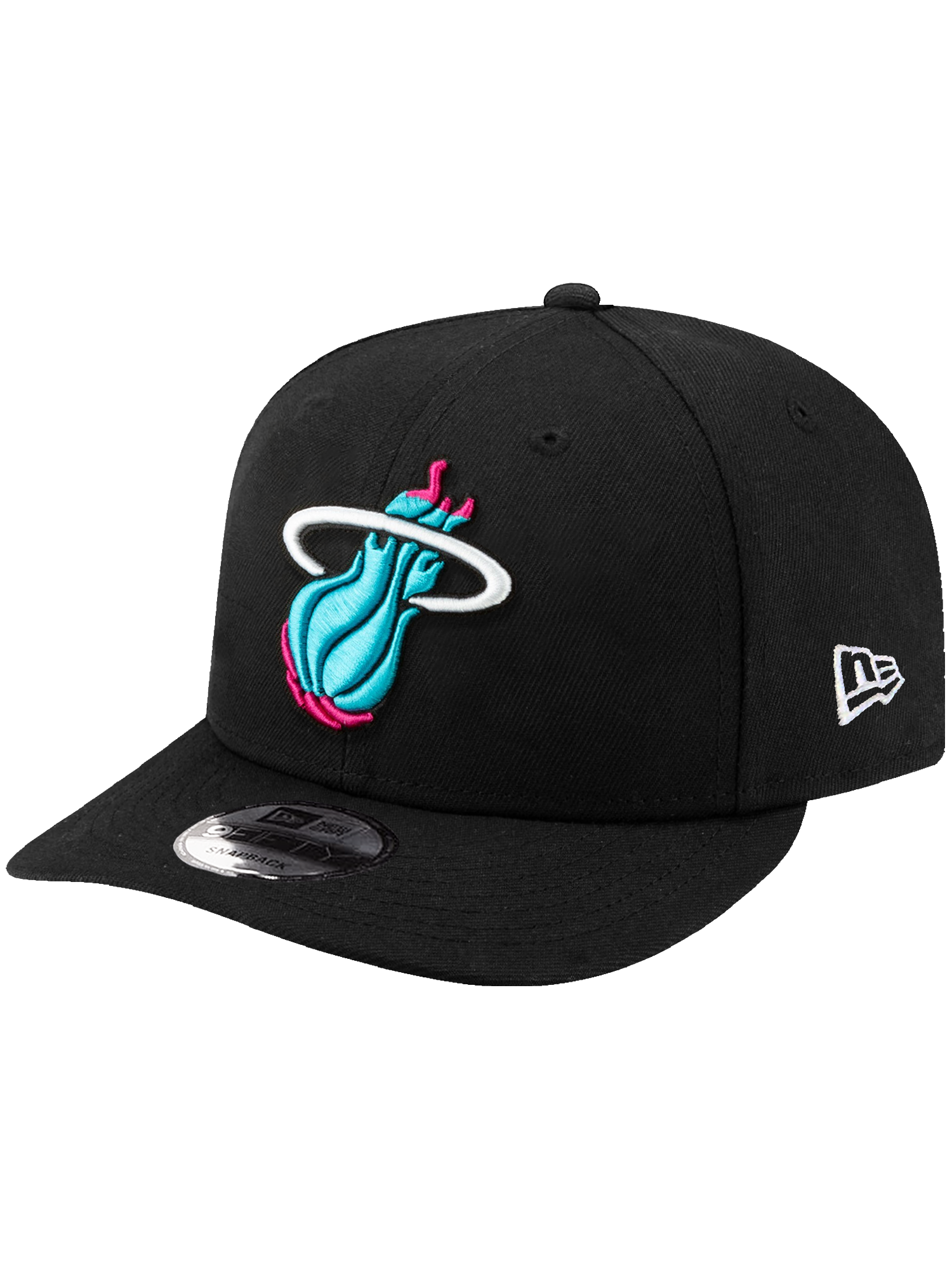 Miami Heat New Era NBA City Alt 9FIFTY Pre-Curved Snapback Hat - Black