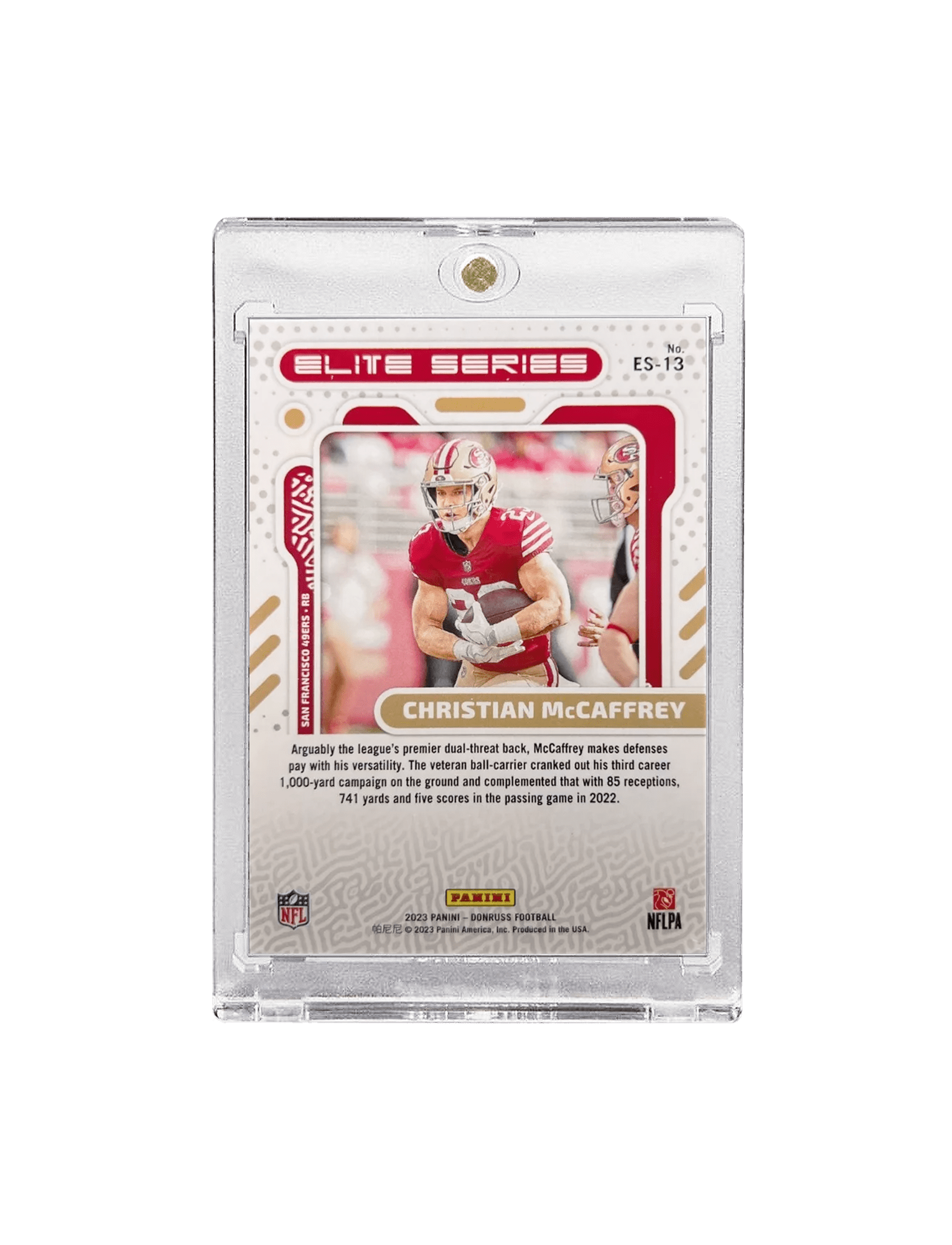 Christian McCaffrey San Francisco 49ers Panini 23 Donruss Elite Series Card