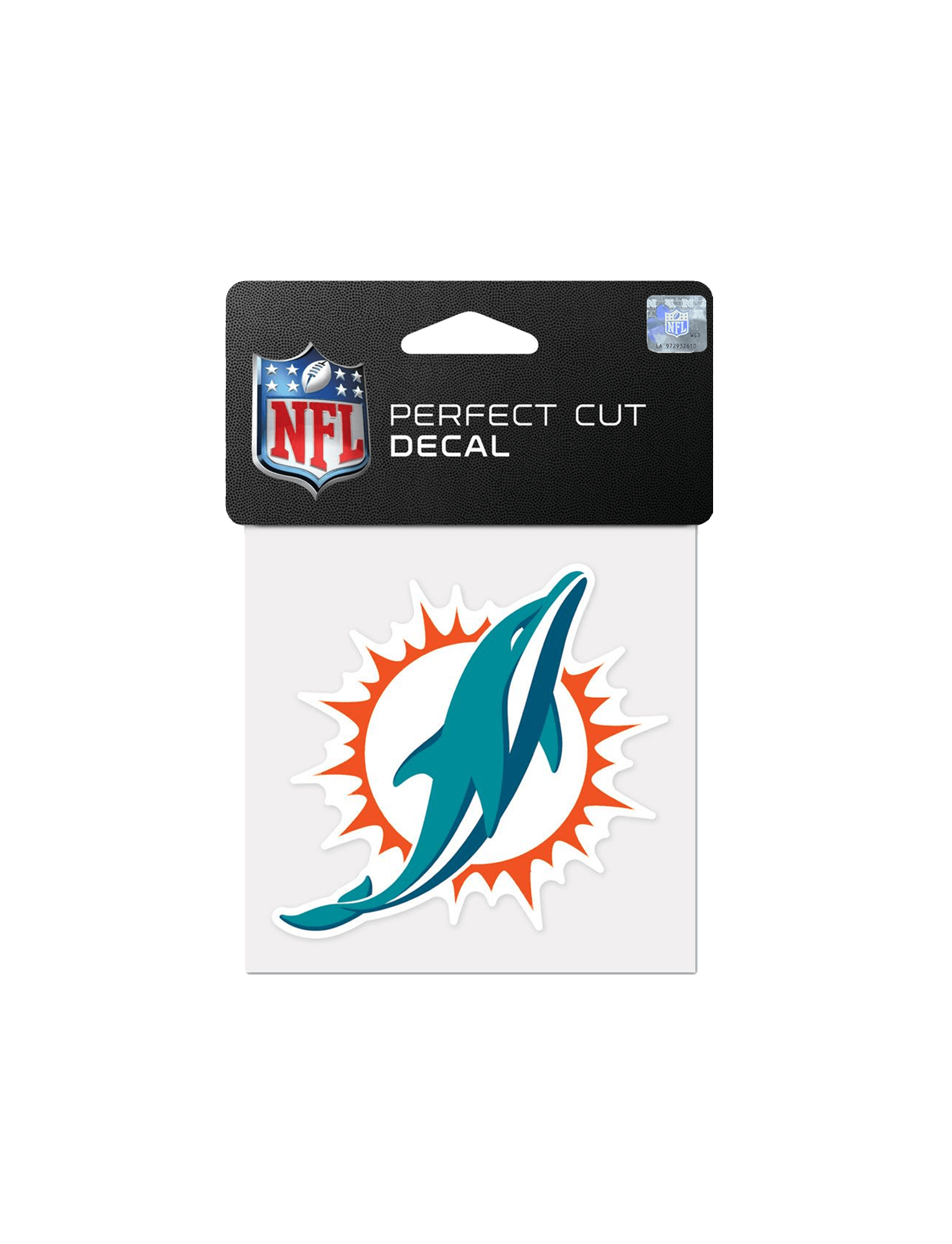 Miami Dolphins Wincraft NFL 4" x 4" Perfect Cut Decal