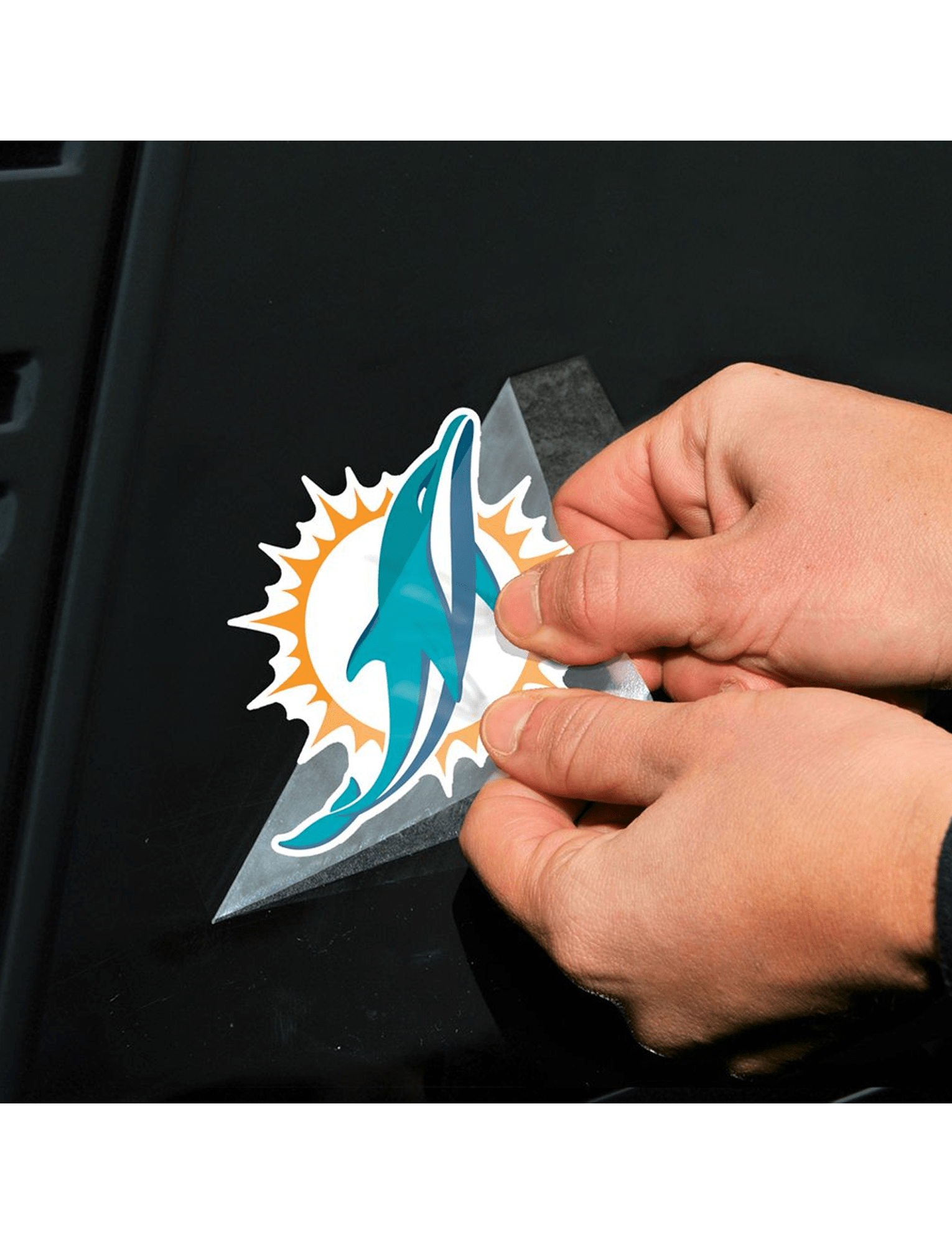Miami Dolphins Wincraft NFL 4" x 4" Perfect Cut Decal