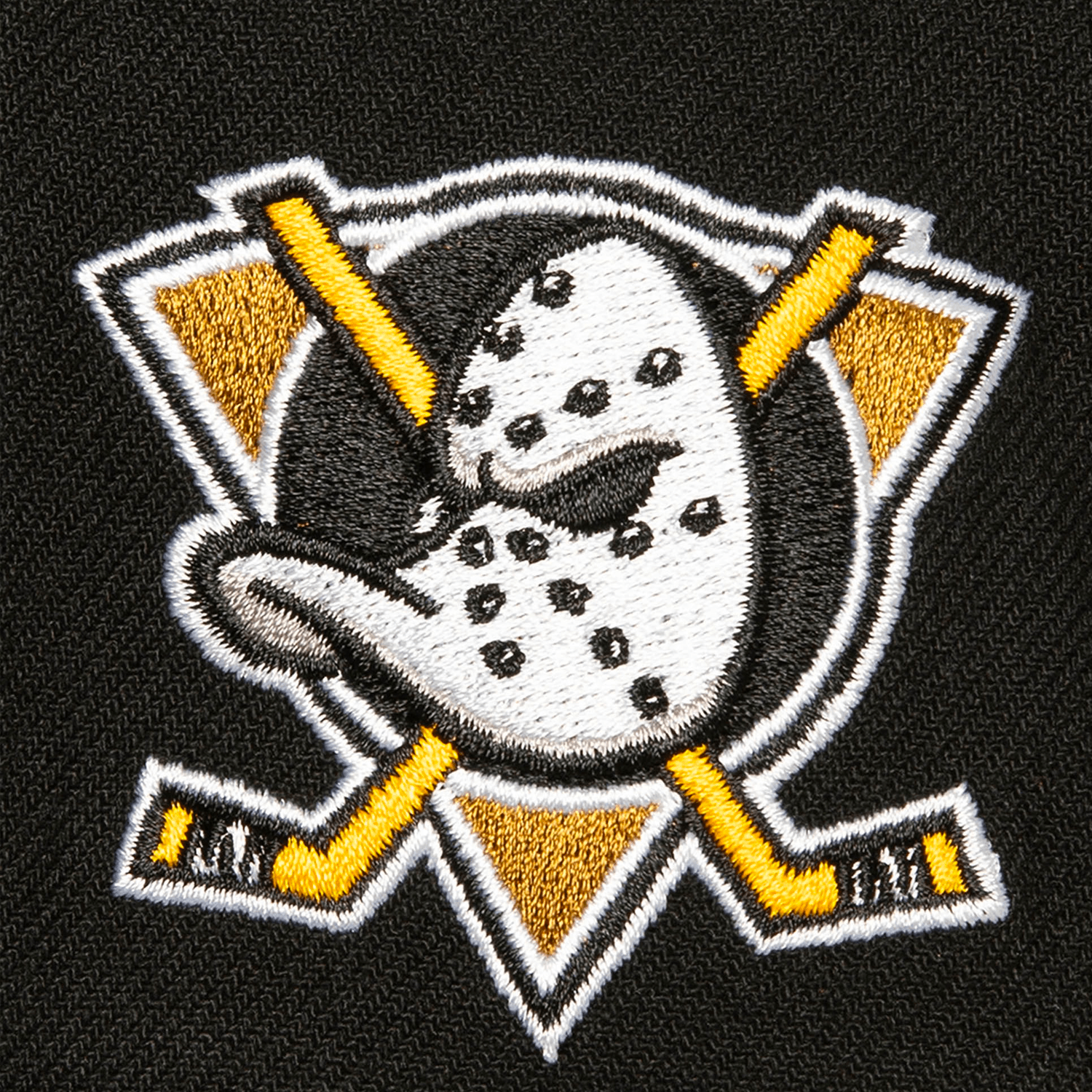 Anaheim Ducks Mitchell & Ness NHL Icon Pro Crown Snapback Hat - Black