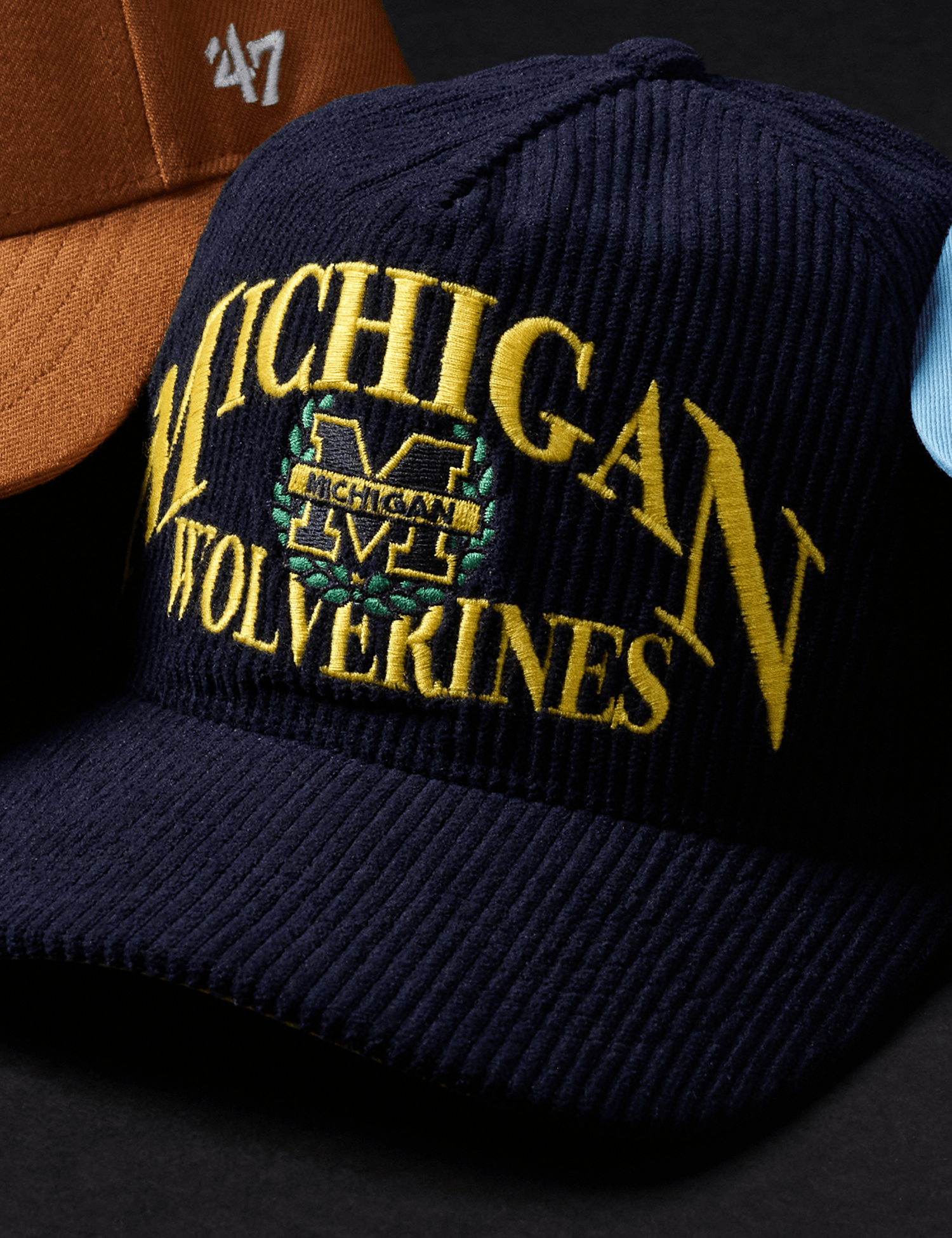 Michigan Wolverines '47 NCAA Pitchout Pre-Curved Hitch Snapback Hat - Navy
