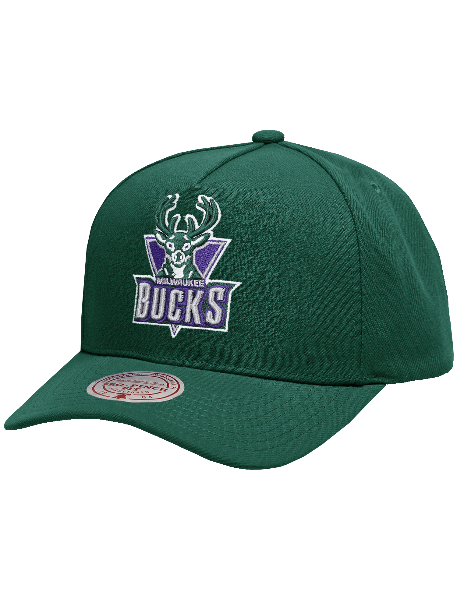 Milwaukee Bucks Mitchell & Ness NBA HWC Pro Pinch Snapback Hat - Green