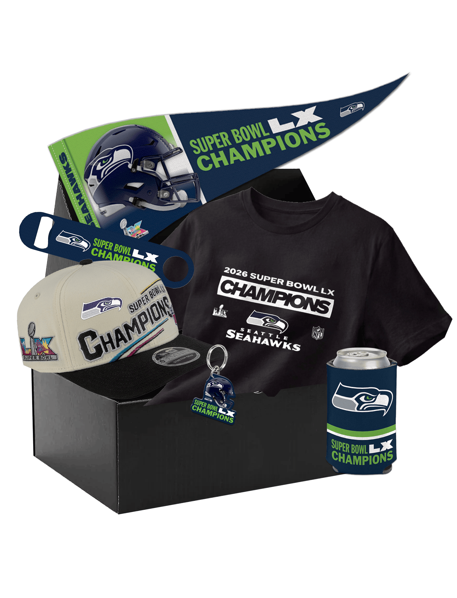 Seattle Seahawks NFL Super Bowl LX Mega Gift Box