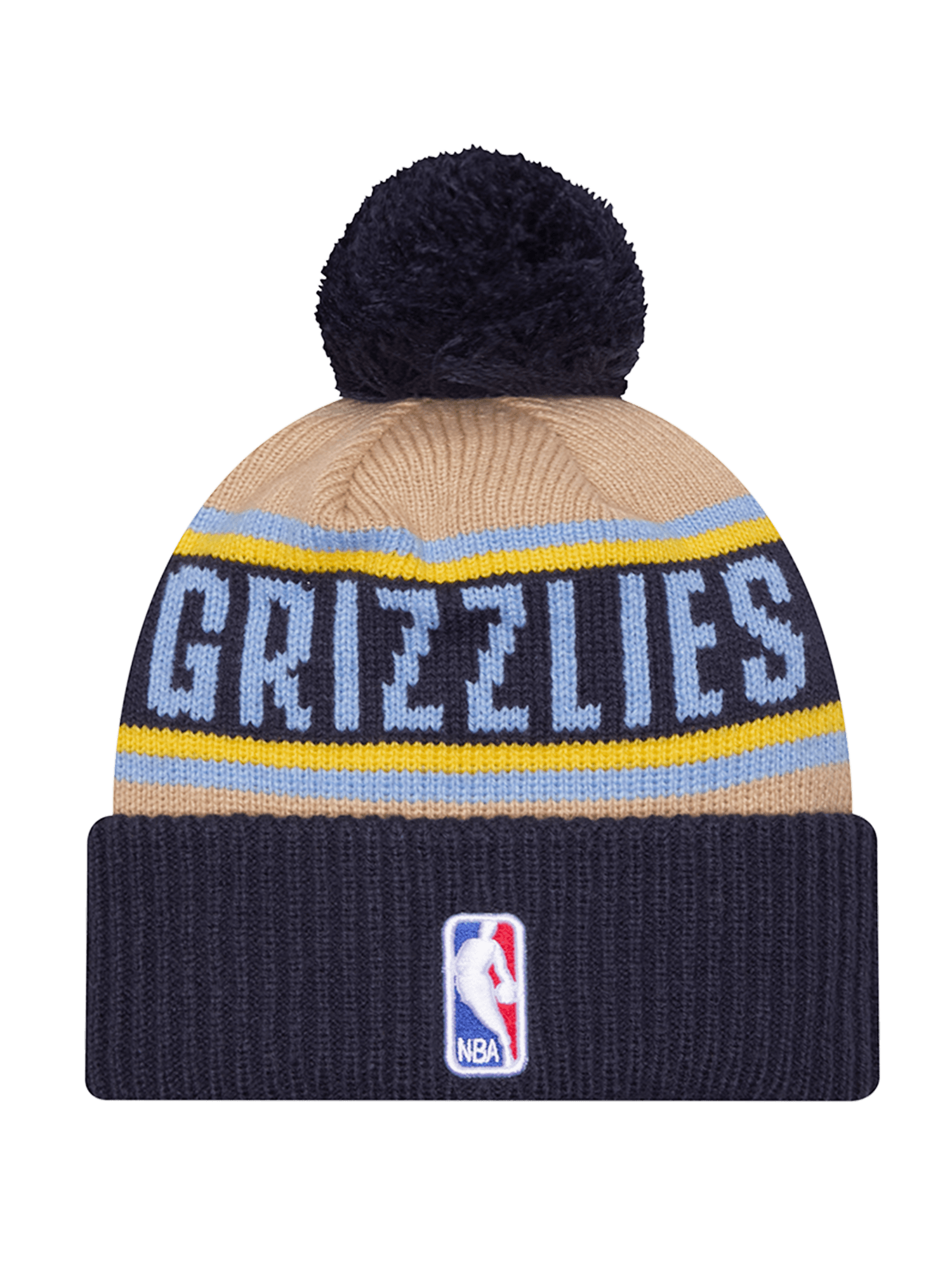 Memphis Grizzlies New Era NBA 24 Draft Knit Beanie - Tan