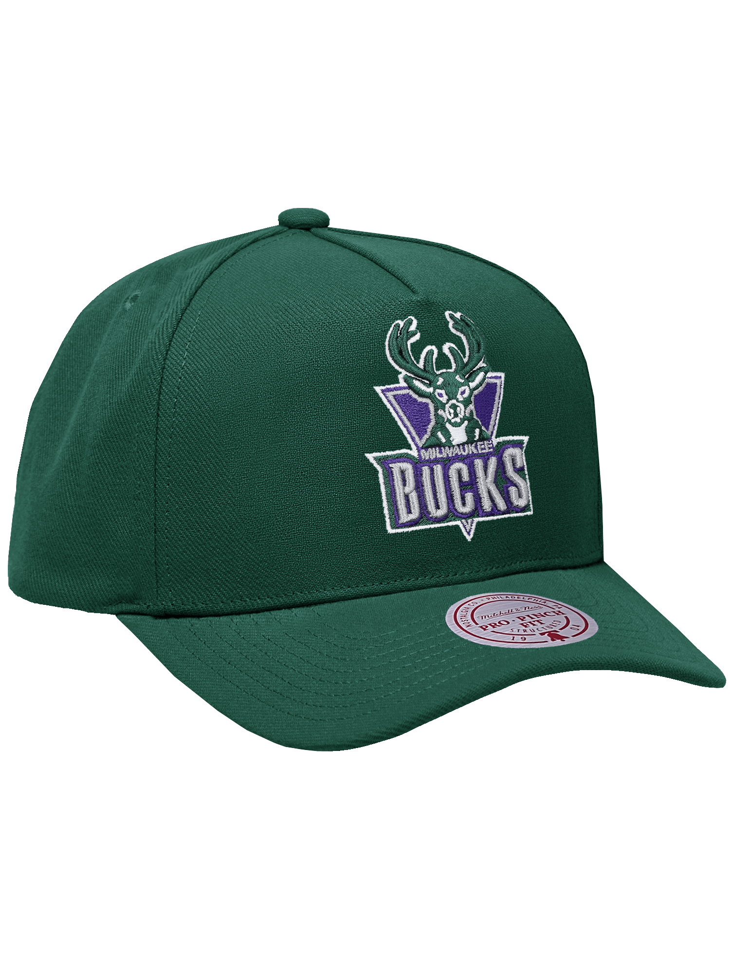 Milwaukee Bucks Mitchell & Ness NBA HWC Pro Pinch Snapback Hat - Green