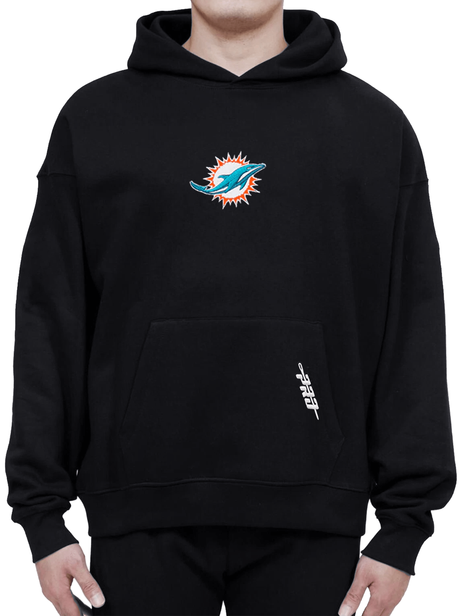 Miami Dolphins Pro Standard NFL Icon Drop Shoulder Hoodie Jumper - Black