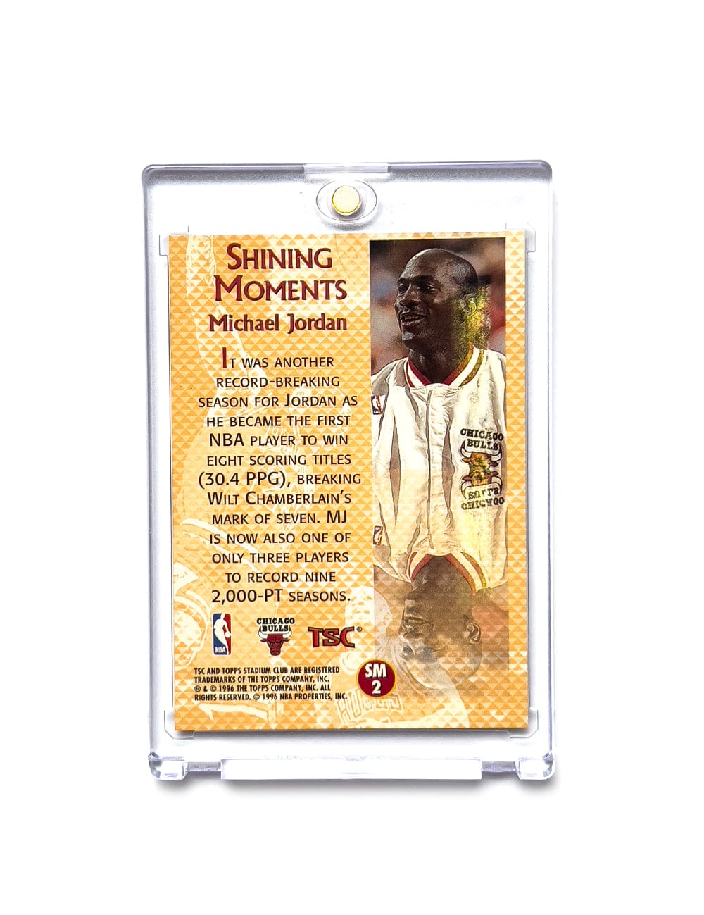 Michael Jordan Chicago Bulls Topps 95-96 Shining Moments Card