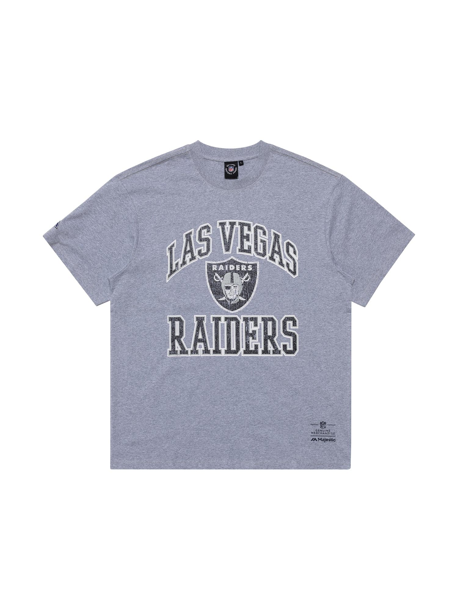 Las Vegas Raiders Majestic NFL Ivy Arch Vintage T-Shirt - Grey Marle