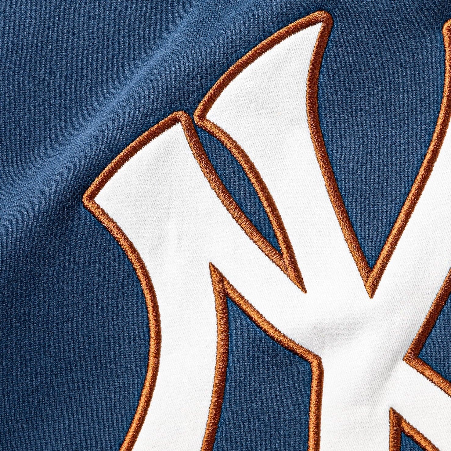 New York Yankees Majestic MLB Applique Vintage Crew Jumper - French Navy