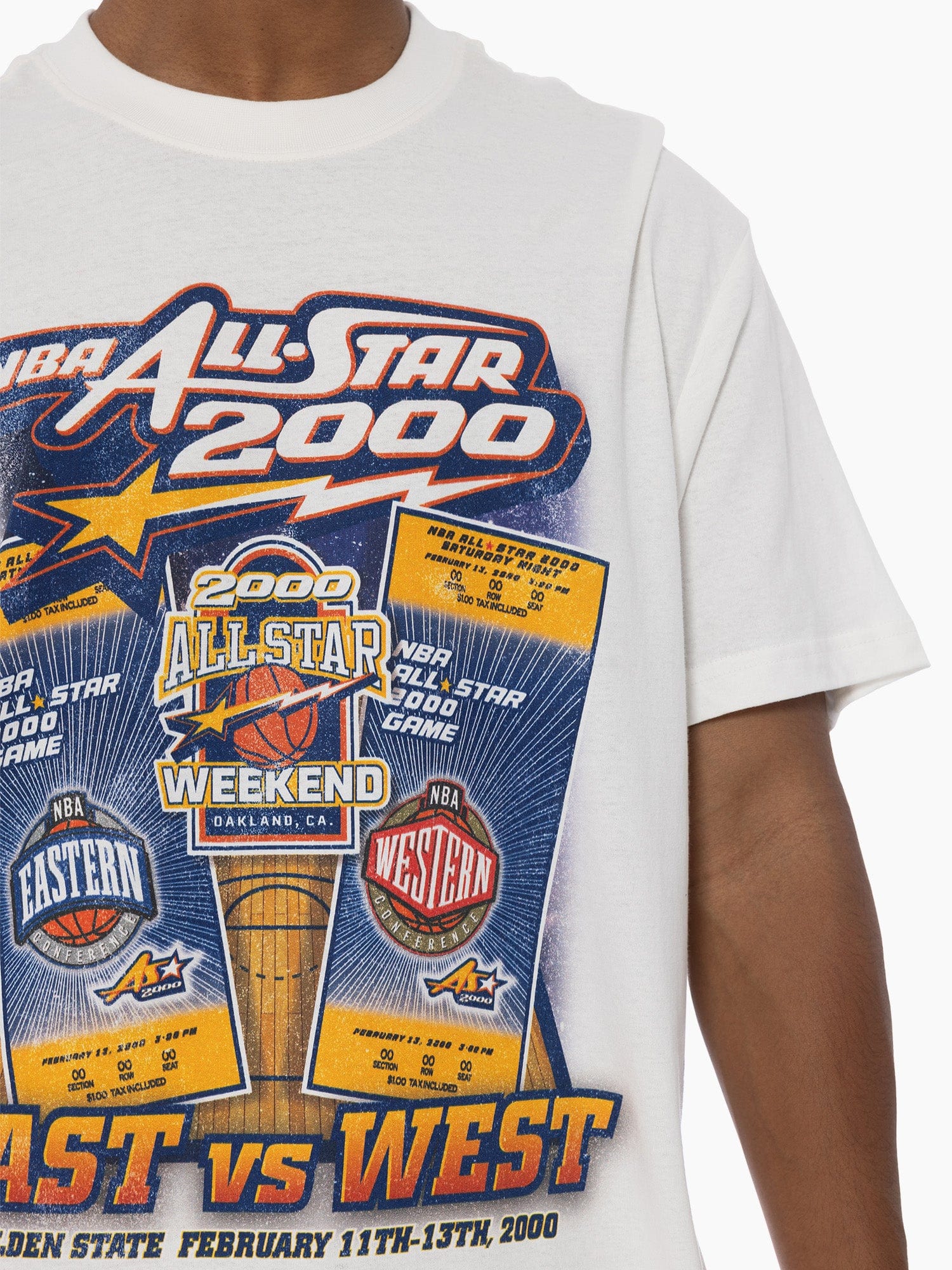 2000 NBA All-Star Event Mitchell & Ness NBA Vintage T-Shirt - Vintage White