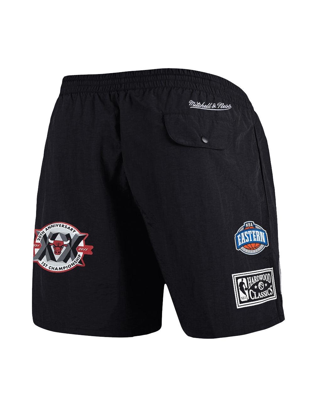 Chicago Bulls Mitchell & Ness NBA Where You At Nylon Shorts - Black