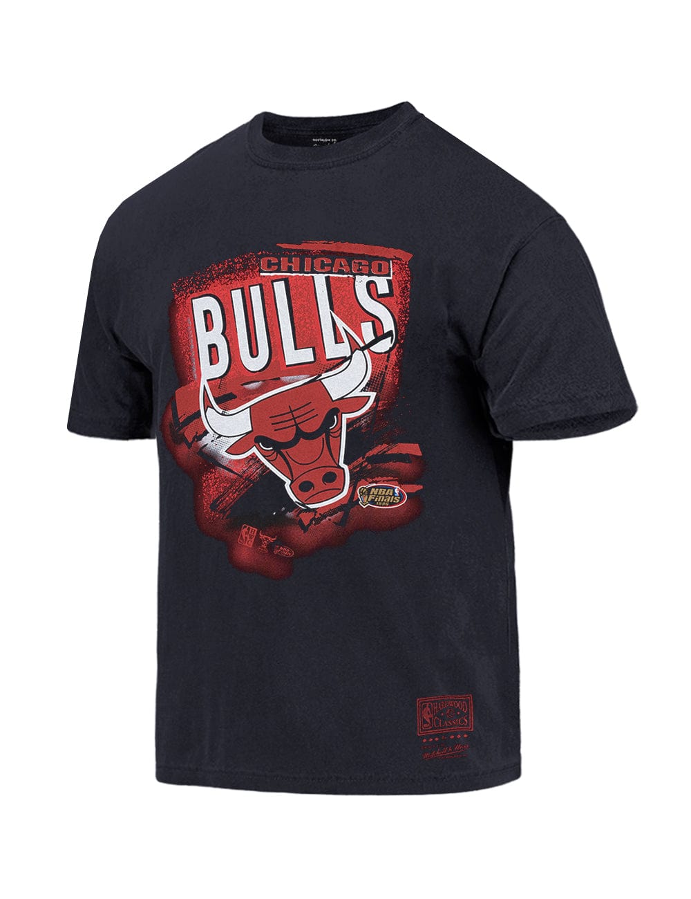 Chicago Bulls Mitchell & Ness NBA Abstract Vintage T-Shirt - Faded Black