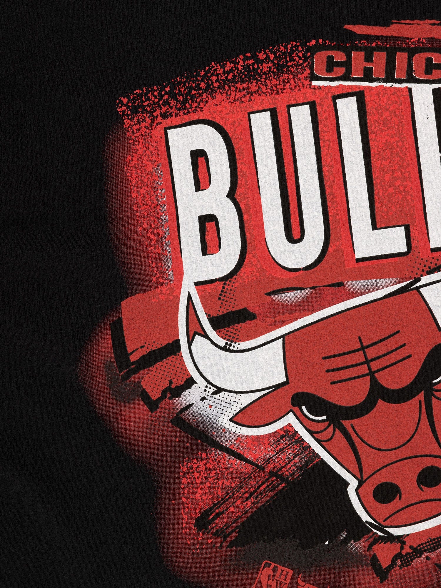 Chicago Bulls Mitchell & Ness NBA Abstract Vintage T-Shirt - Faded Black