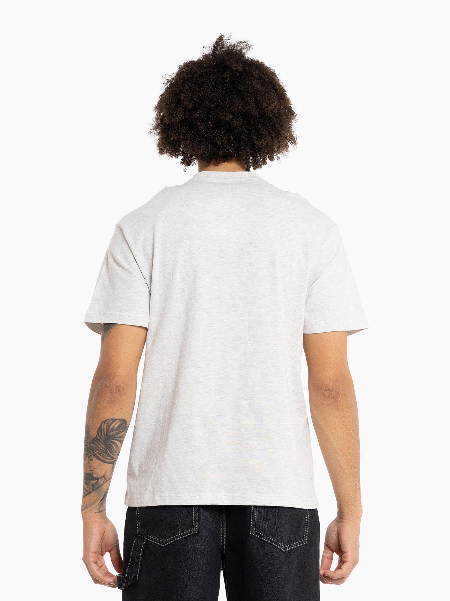 Charlotte Hornets Mitchell & Ness NBA Tri Logo Vintage T-Shirt - Silver Marle