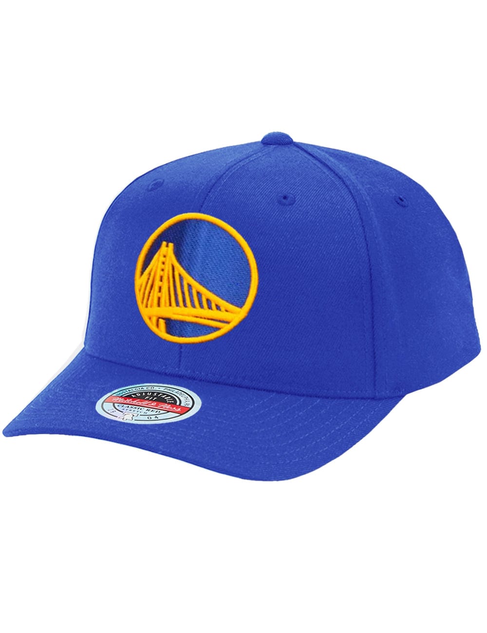 Golden State Warriors Mitchell & Ness NBA Team Classic Red Snapback Hat - Blue