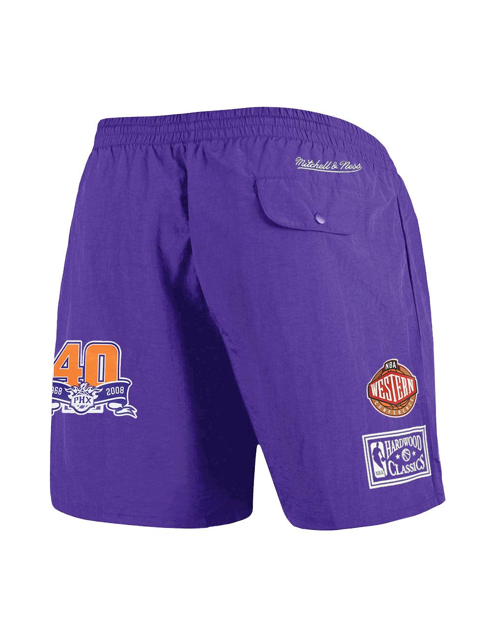 Phoenix Suns Mitchell & Ness NBA Where You At Nylon Shorts - Purple