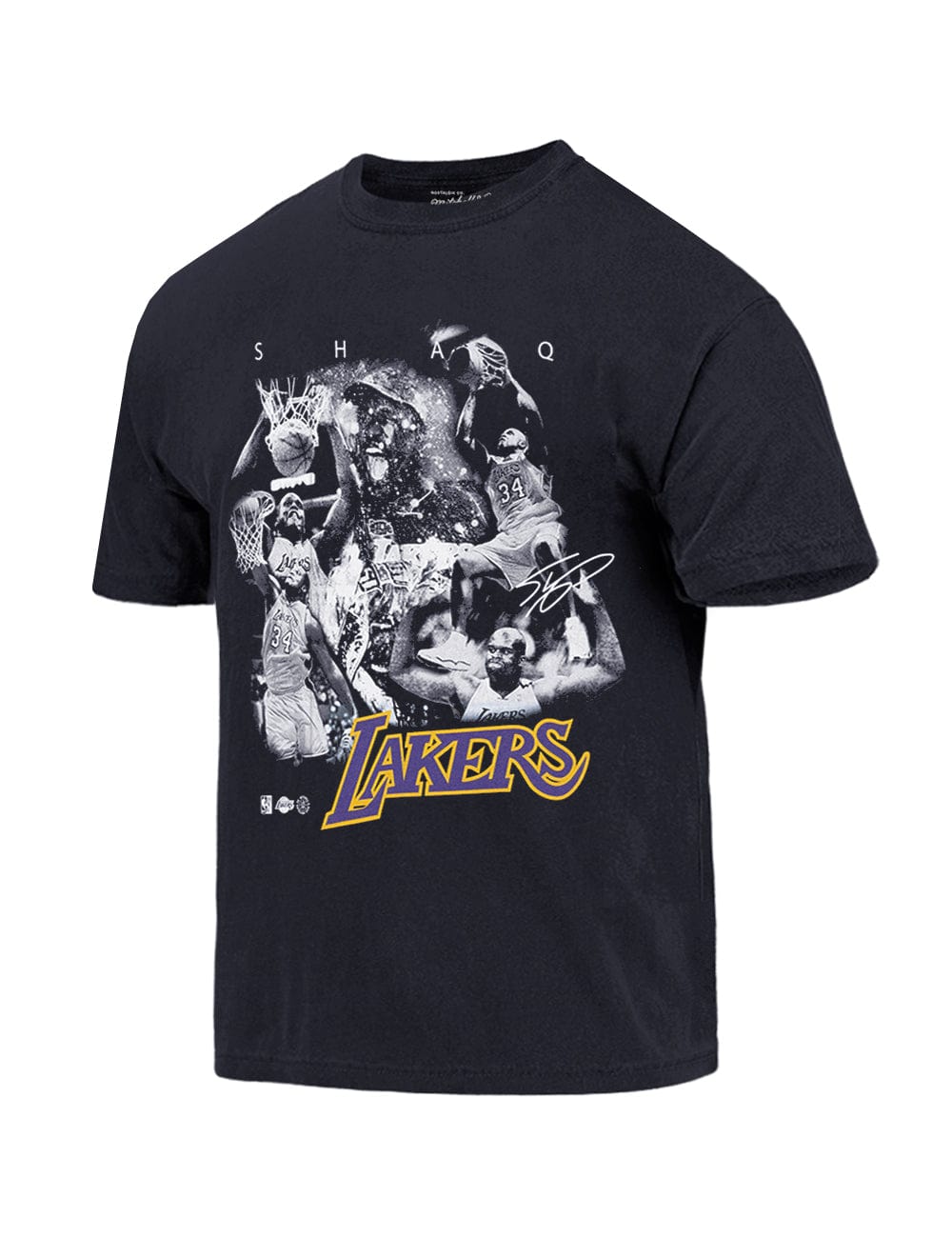 Shaquille O'Neal Los Angeles Lakers Mitchell & Ness NBA Homage Vintage T-Shirt - Faded Black