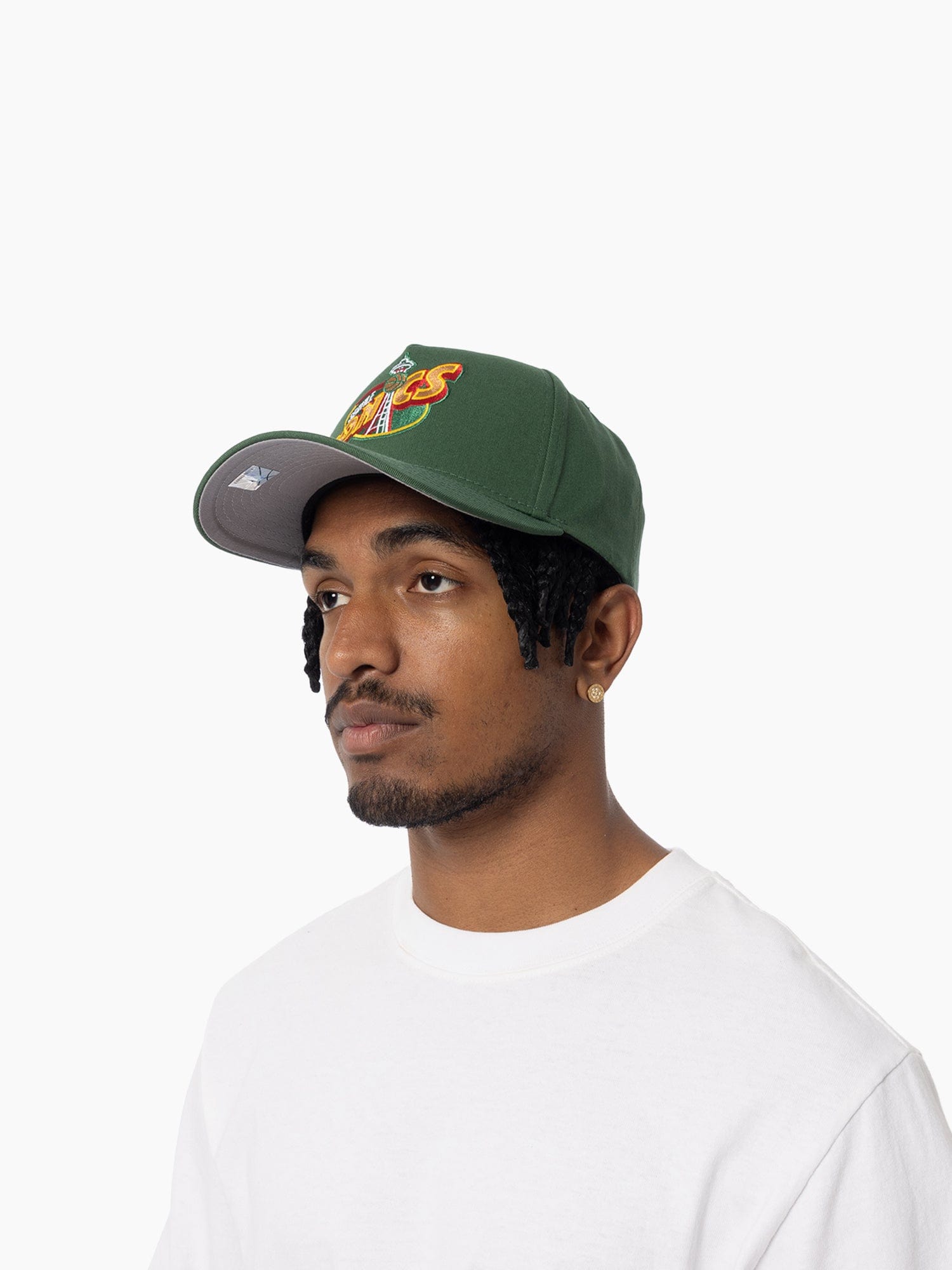 Seattle Supersonics Mitchell & Ness NBA HWC Pro Pinch Snapback Hat - Green