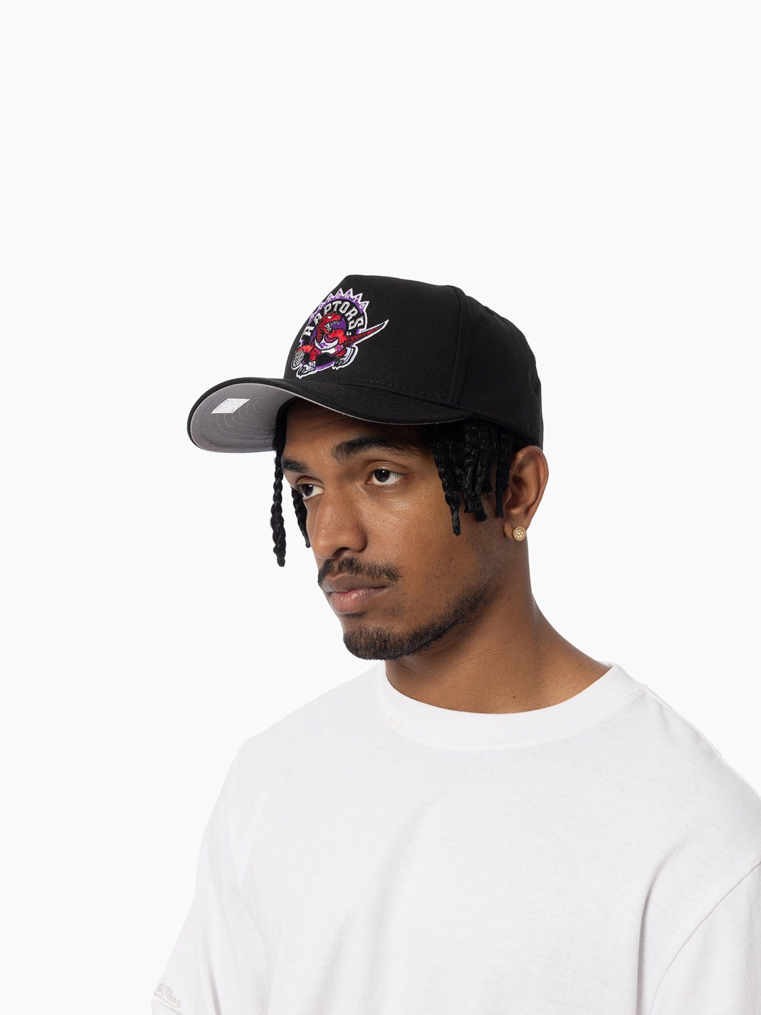 Toronto Raptors Mitchell & Ness NBA HWC Pro Pinch Snapback Hat - Black