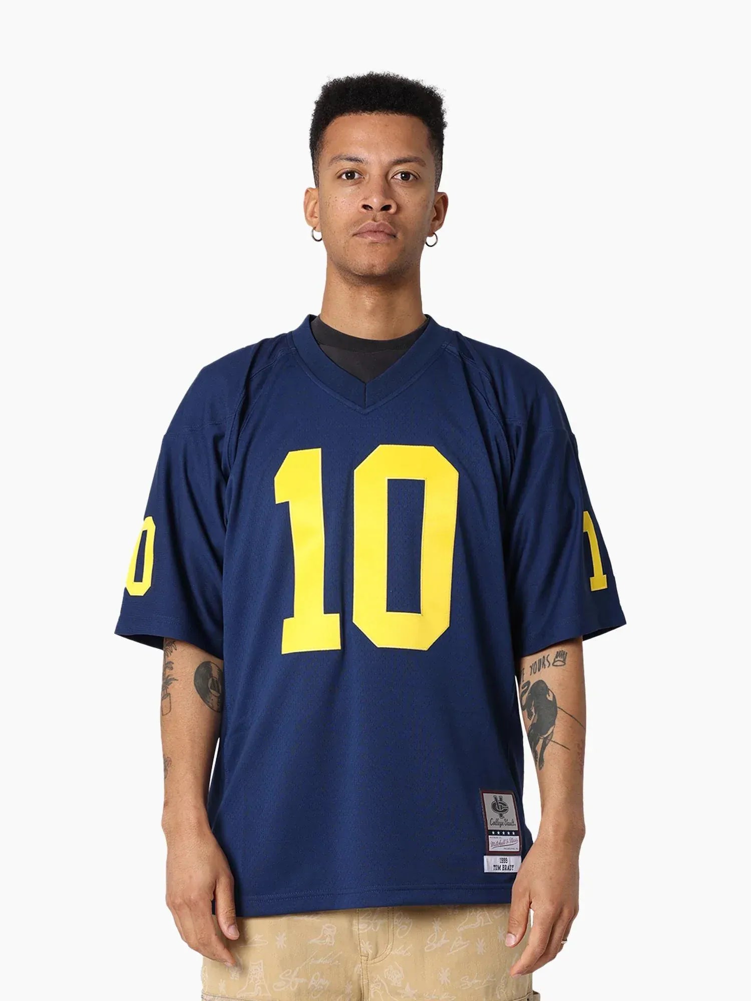 Tom Brady Michigan Wolverines Mitchell & Ness NCAA 99 Legacy Jersey - Navy