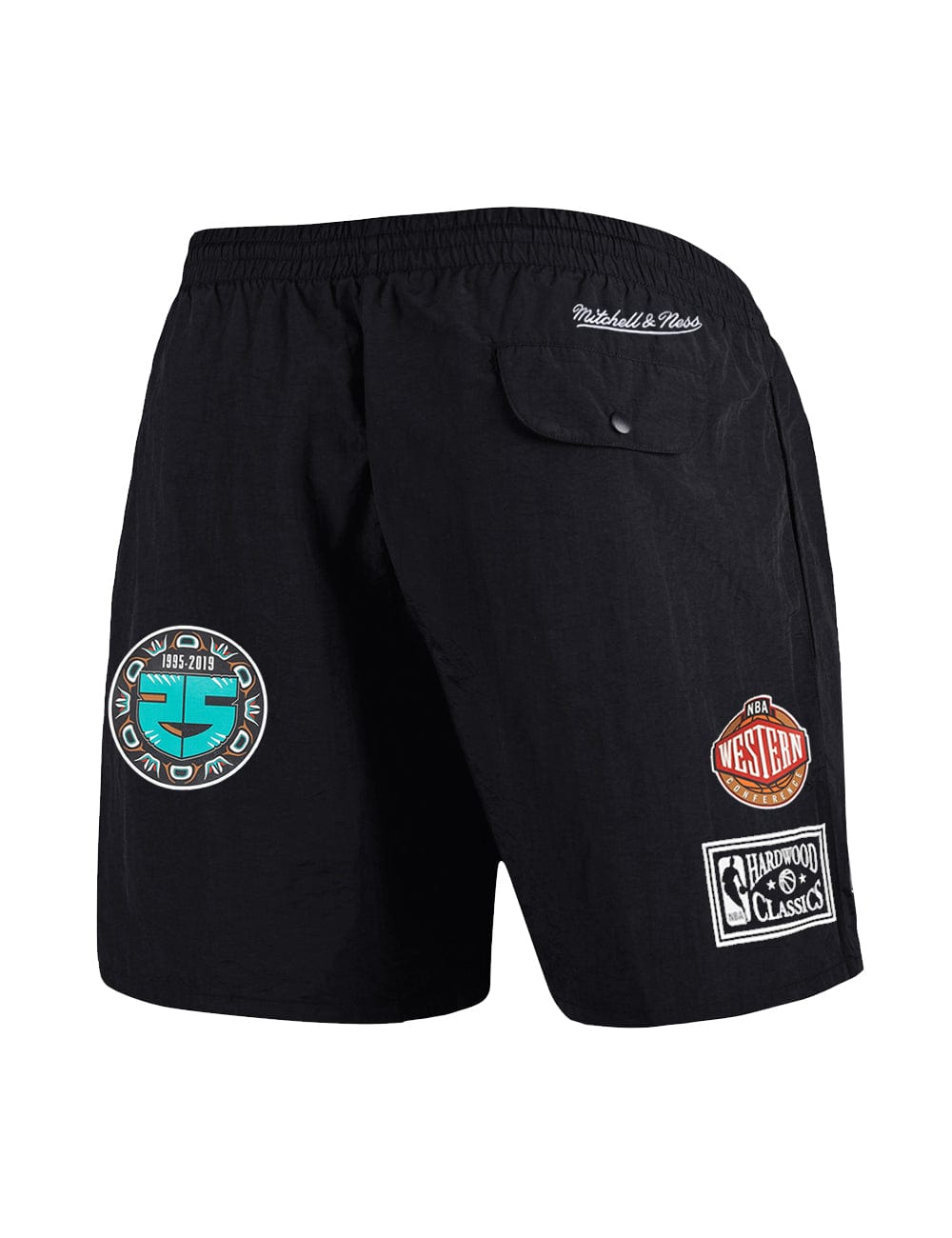 Memphis Grizzlies Mitchell & Ness NBA Where You At Nylon Shorts - Black