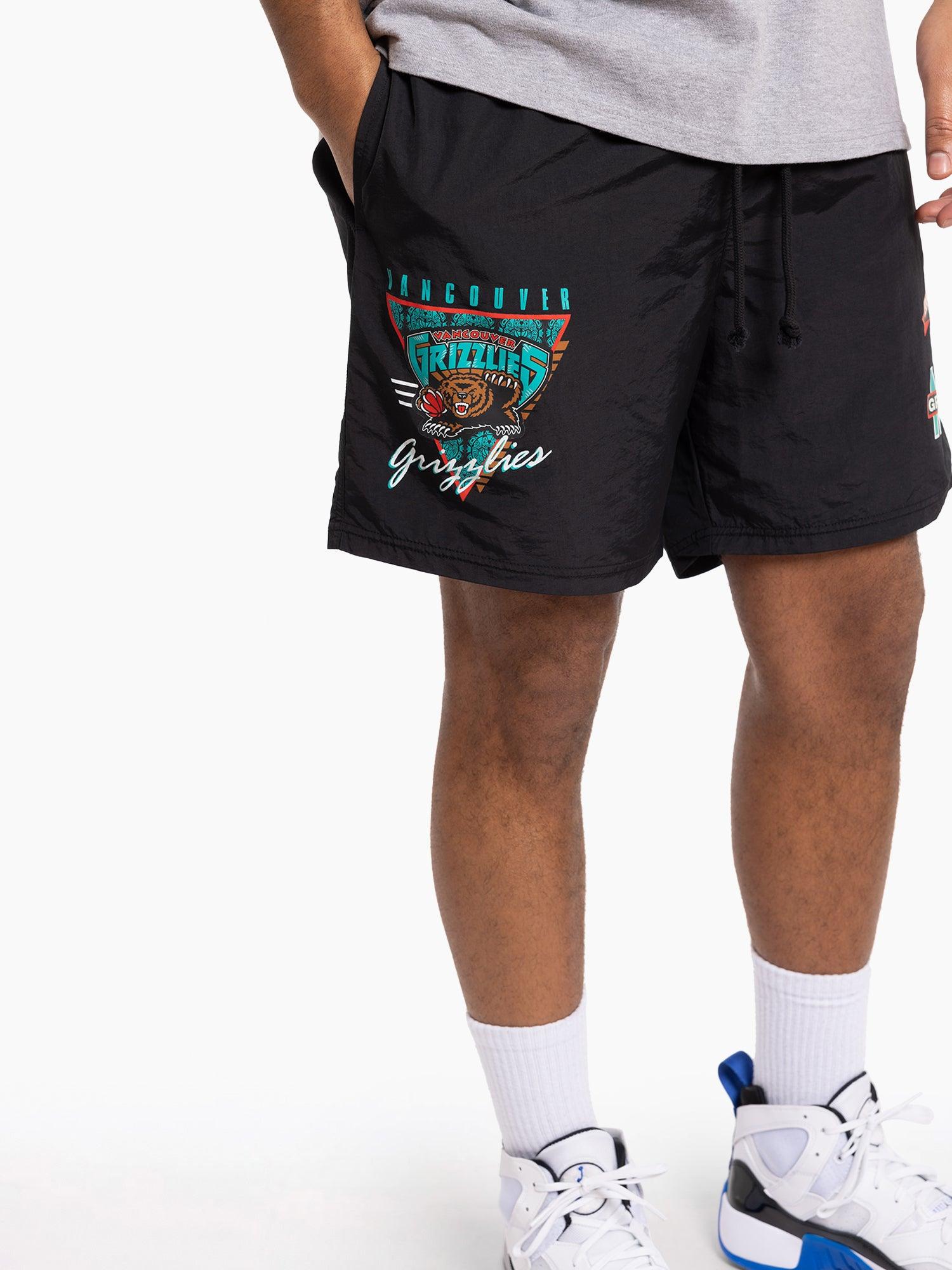 Memphis Grizzlies Mitchell & Ness NBA Where You At Nylon Shorts - Black