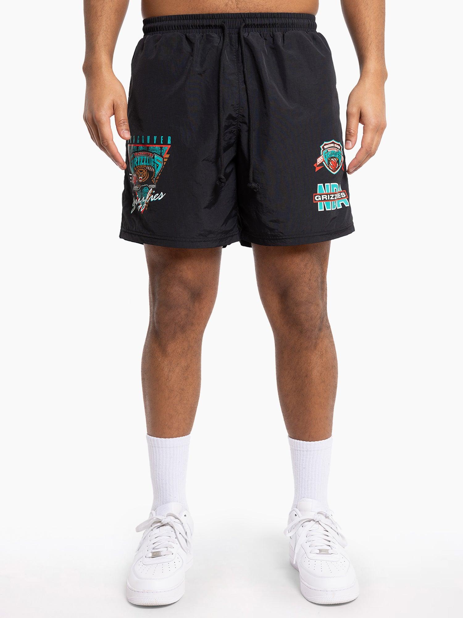 Memphis Grizzlies Mitchell & Ness NBA Where You At Nylon Shorts - Black