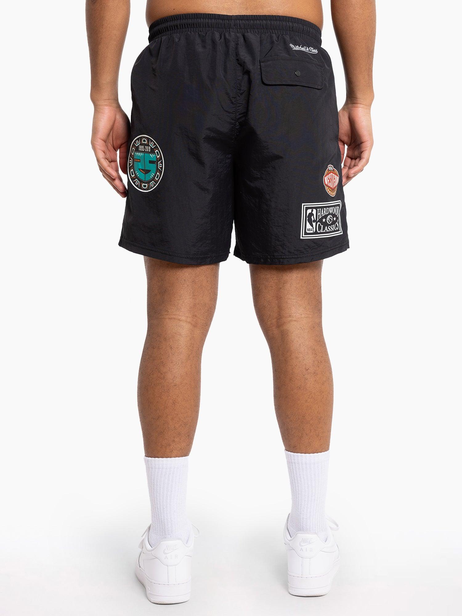 Memphis Grizzlies Mitchell & Ness NBA Where You At Nylon Shorts - Black