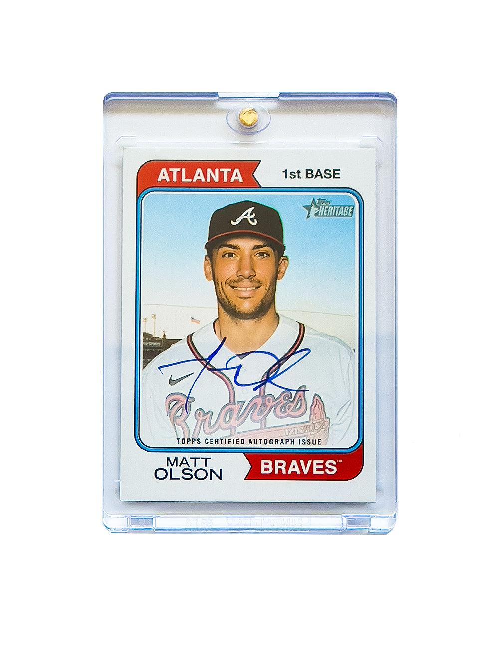 Matt Olson Atlanta Braves Topps Heritage 23 On Card Auto Card