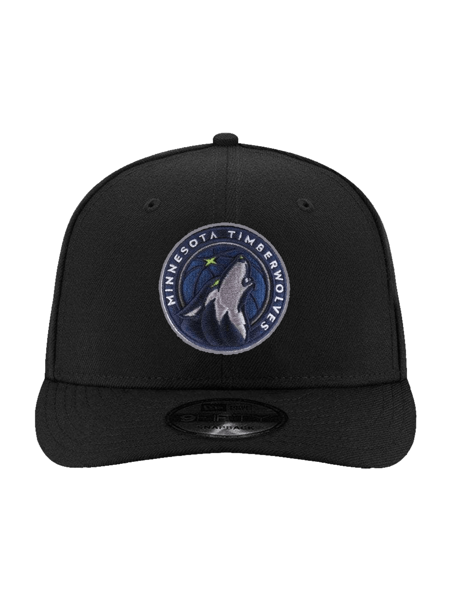 Minnesota Timberwolves New Era NBA Team 9FIFTY Pre-Curved Snapback Hat - Black