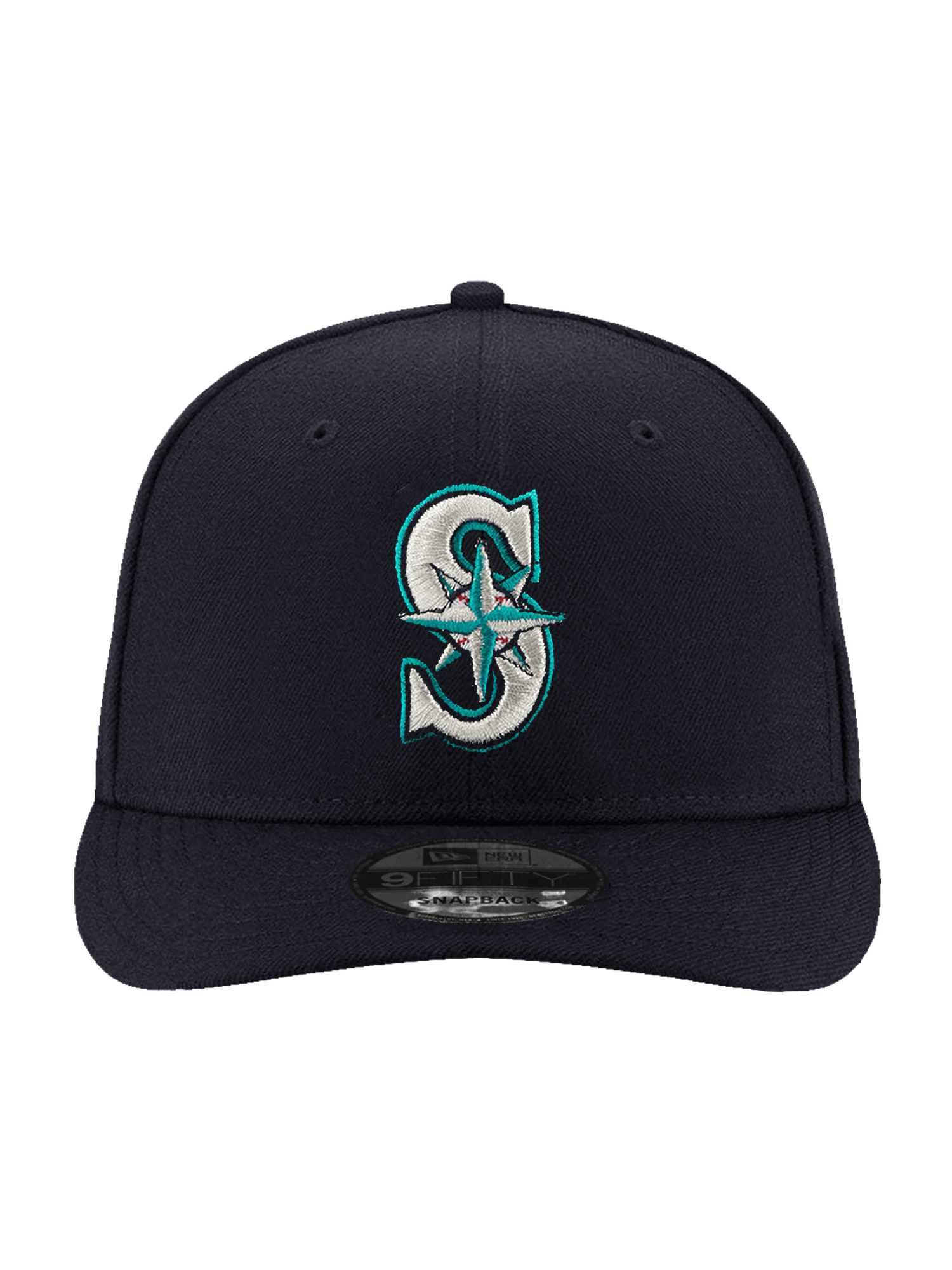 Seattle Mariners New Era MLB Team Pre-Curved 9FIFTY Snapback Hat - Navy