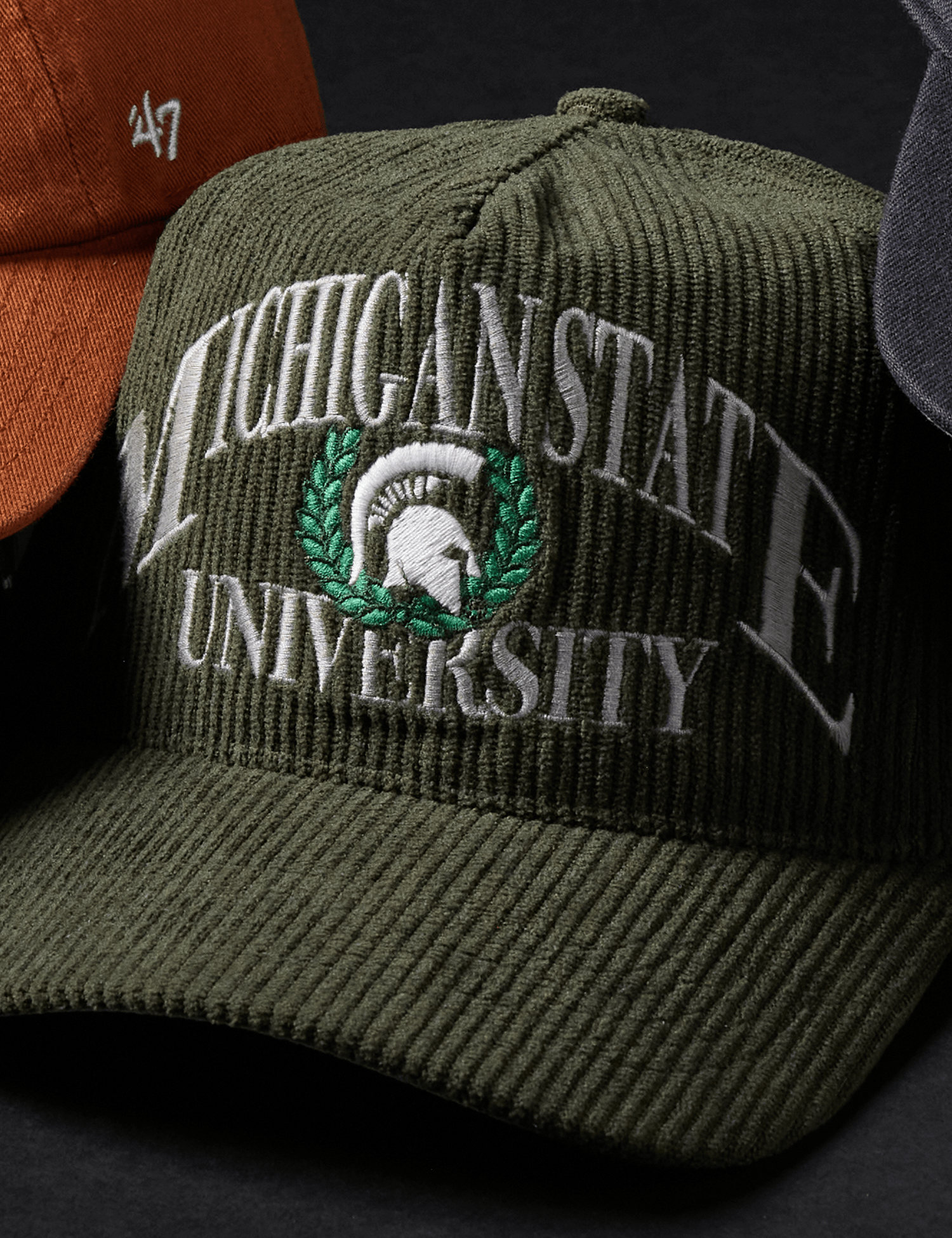 Michigan State Spartans '47 NCAA Pitchout Pre-Curved Hitch Snapback Hat - Green