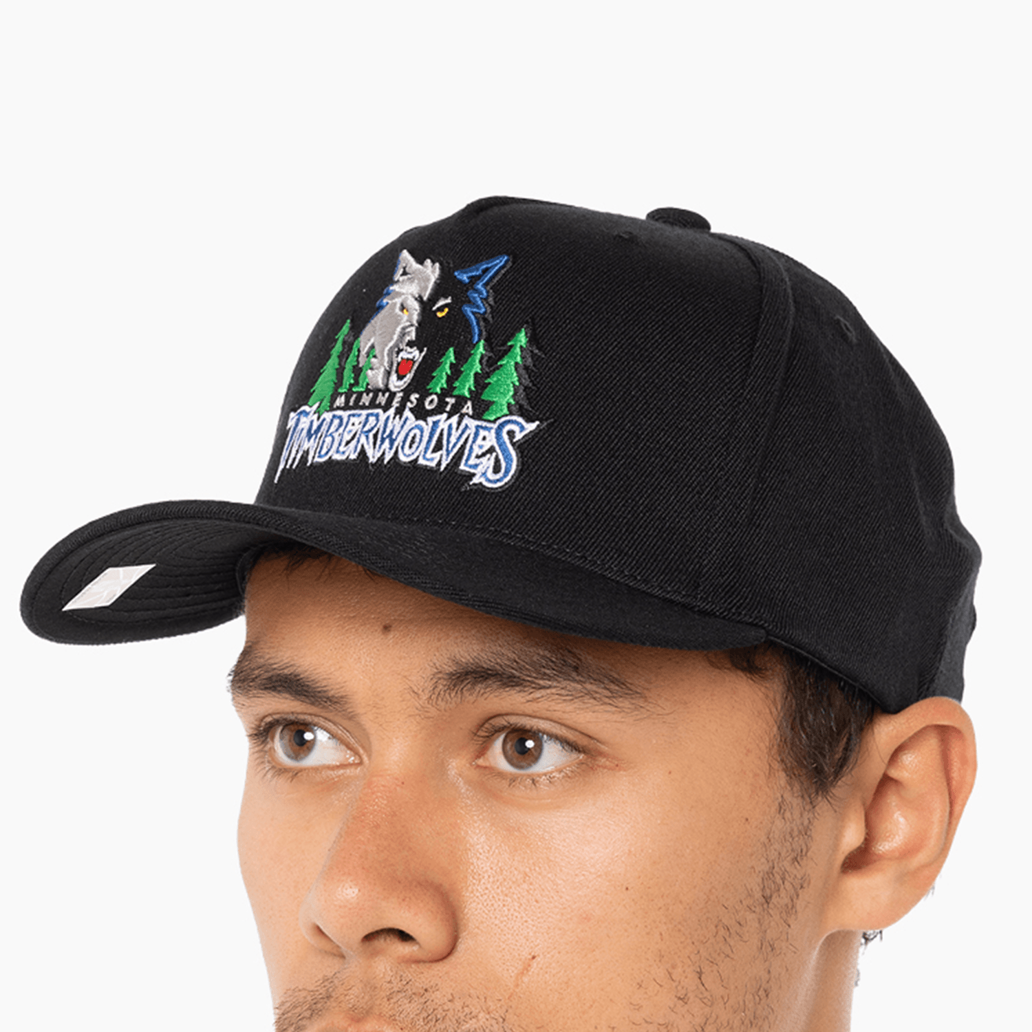 Minnesota Timberwolves Mitchell & Ness NBA HWC Classic Red Snapback Hat - Black