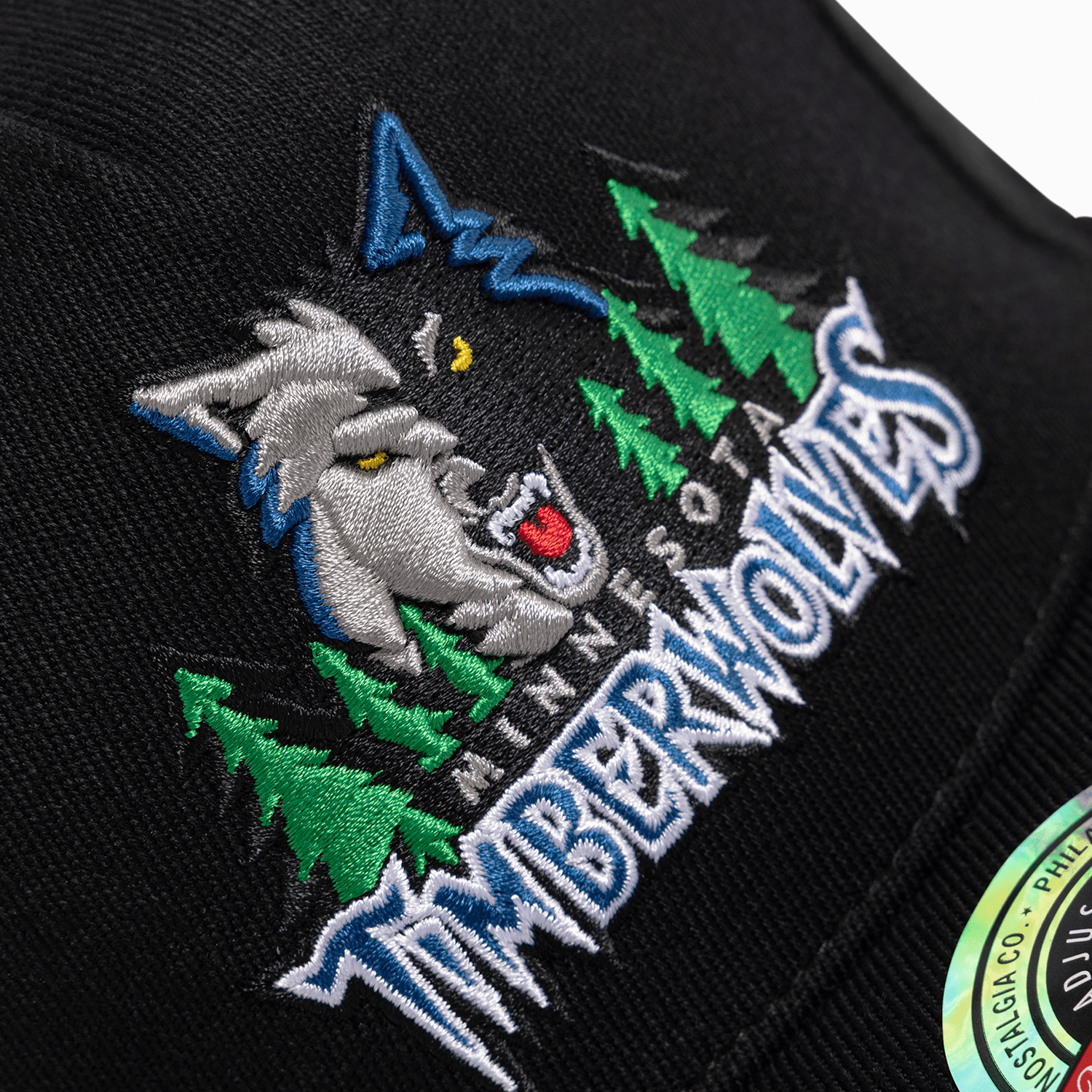 Minnesota Timberwolves Mitchell & Ness NBA HWC Classic Red Snapback Hat - Black