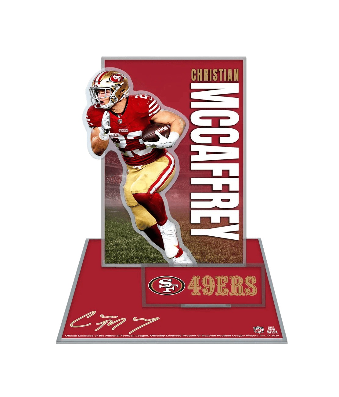 Christian McCaffrey San Francisco 49ers Wincraft NFL Acrylic Player Display Stand Set