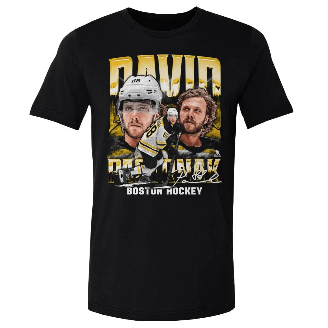 David Pastrnak Boston Bruins 500 Level NHL Vintage Player T-Shirt - Black