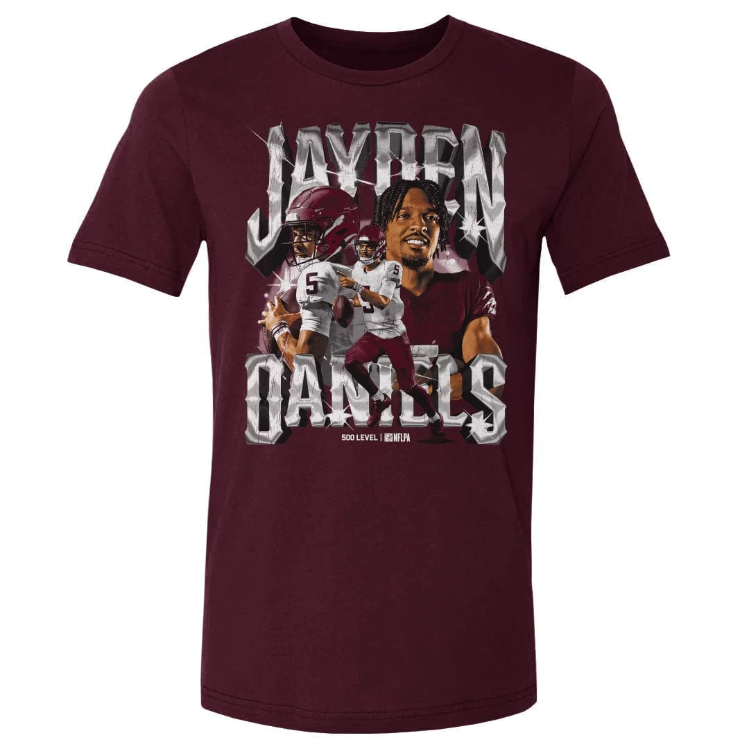 Jayden Daniels Washington Commanders 500 Level NFL Homage T-Shirt - Black