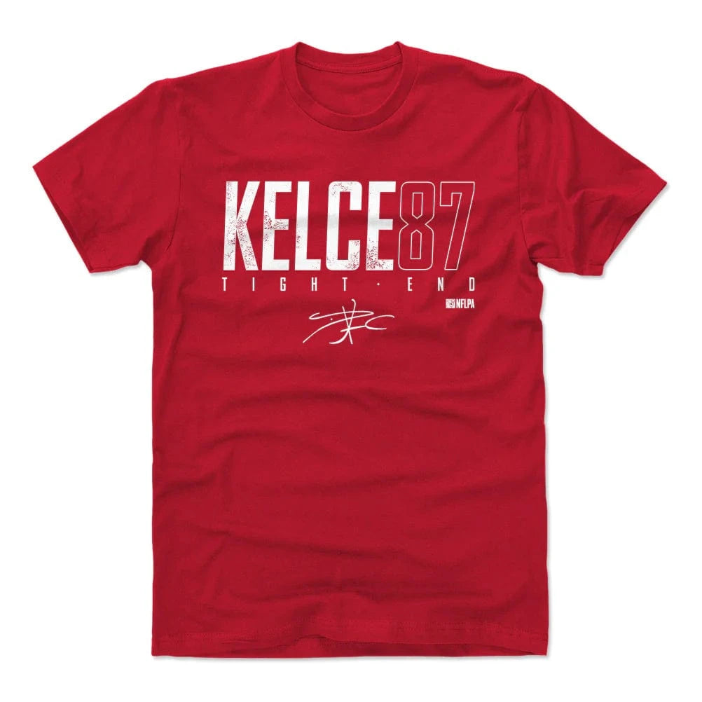 Travis Kelce Kansas City Chiefs 500 Level NFL Elite T-Shirt - Red