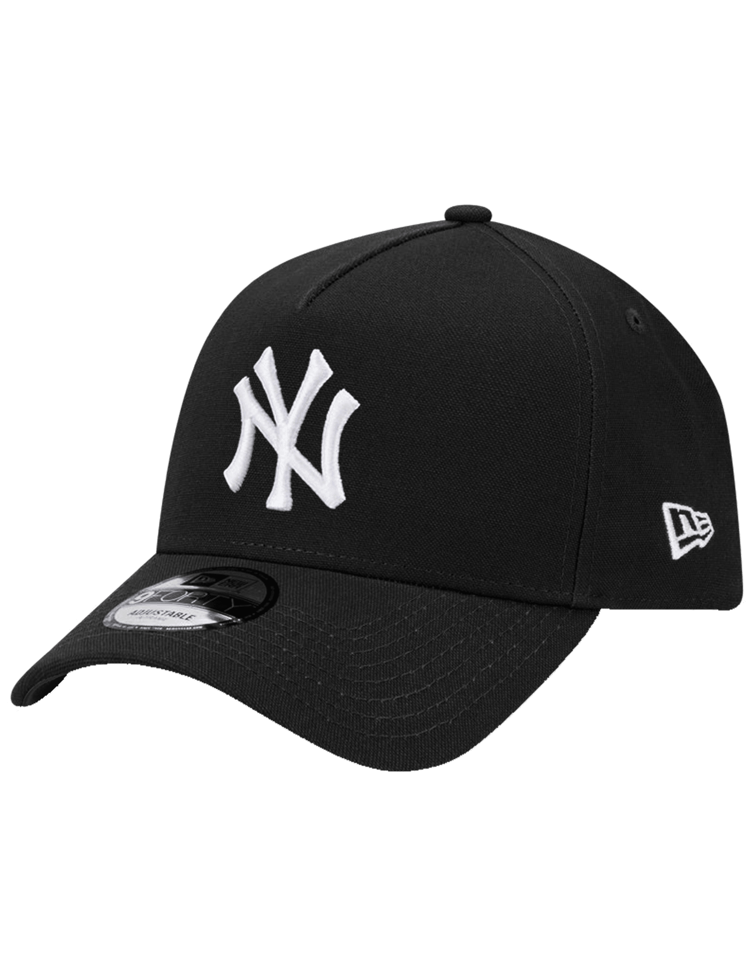 New York Yankees New Era MLB Black White 9FORTY A-Frame Snapback Hat - Black