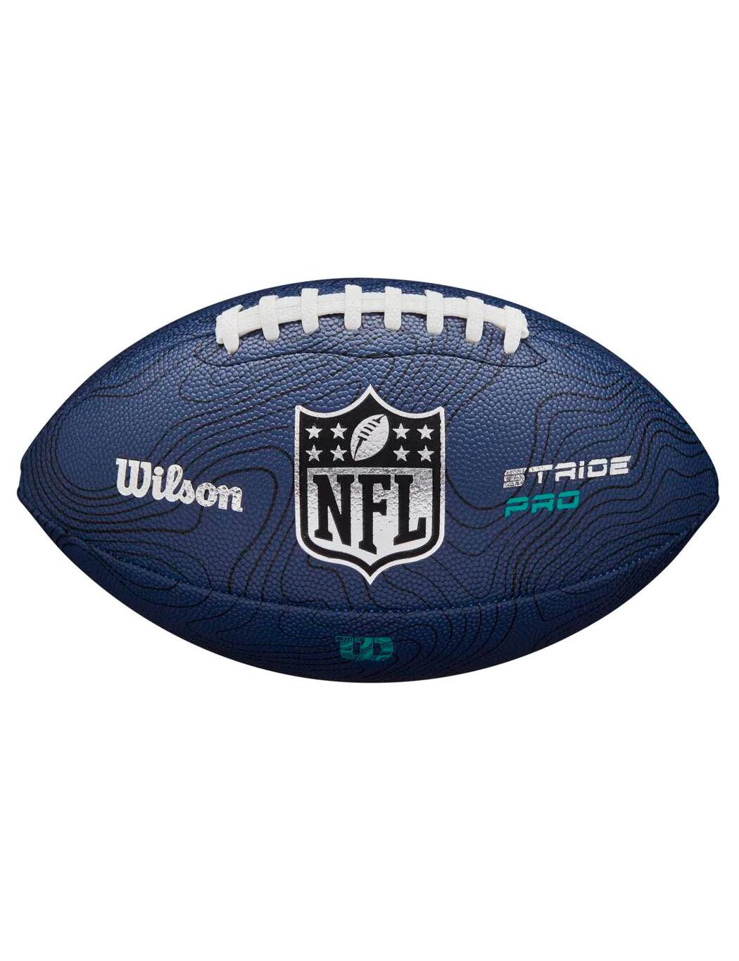 Wilson NFL Shield Stride Pro Eco Full Size Football Ball - Navy