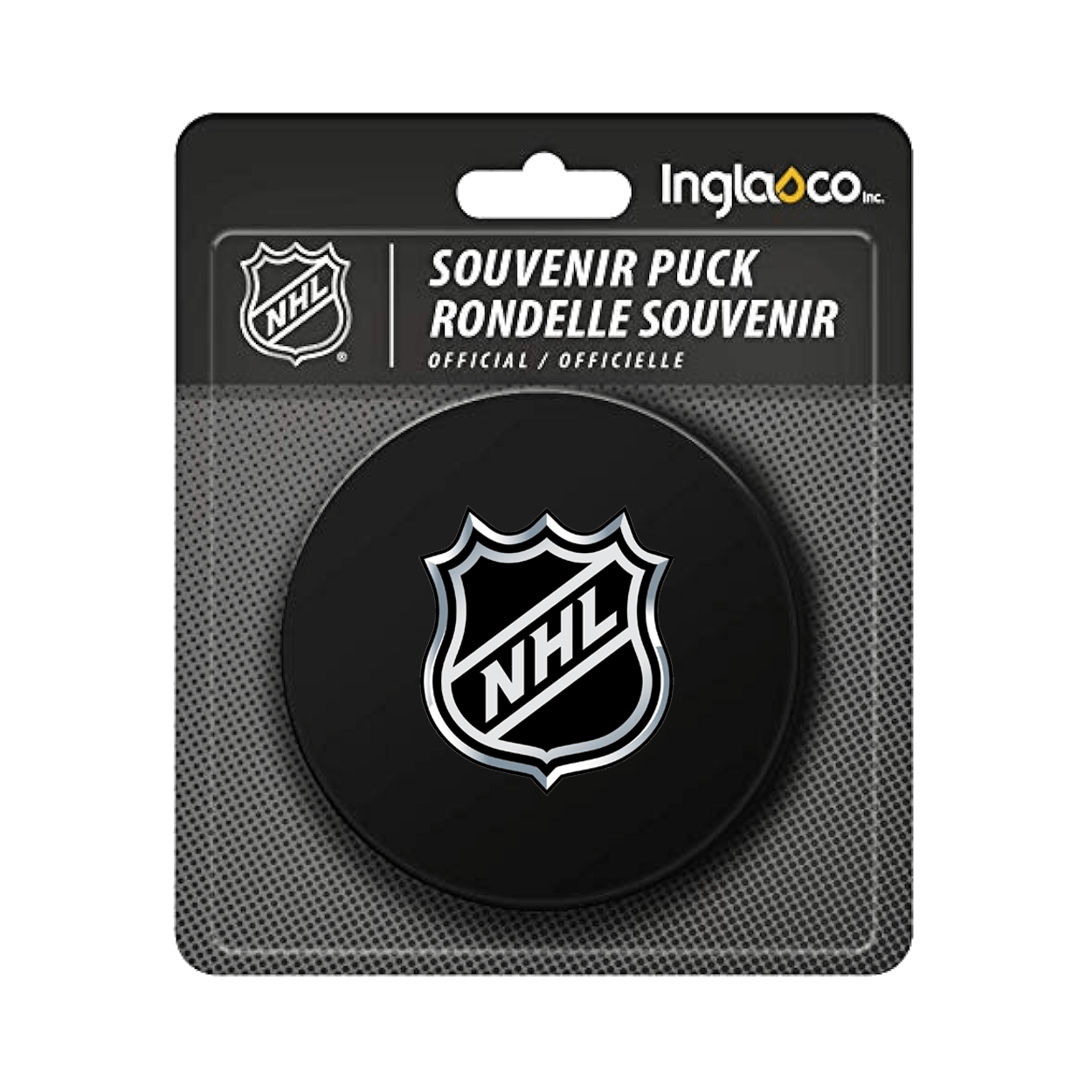 NHL Shield Inglasco Souvenir Puck